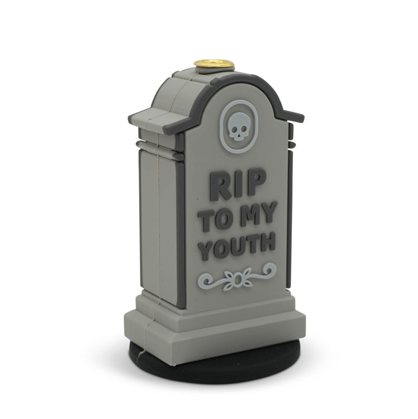 GOOFBALLS Funny Birthday Candle Holder – Humorous Party Decoration & Gag Gift – Quirky Cake Topper for Adults & Friends - Tombstone