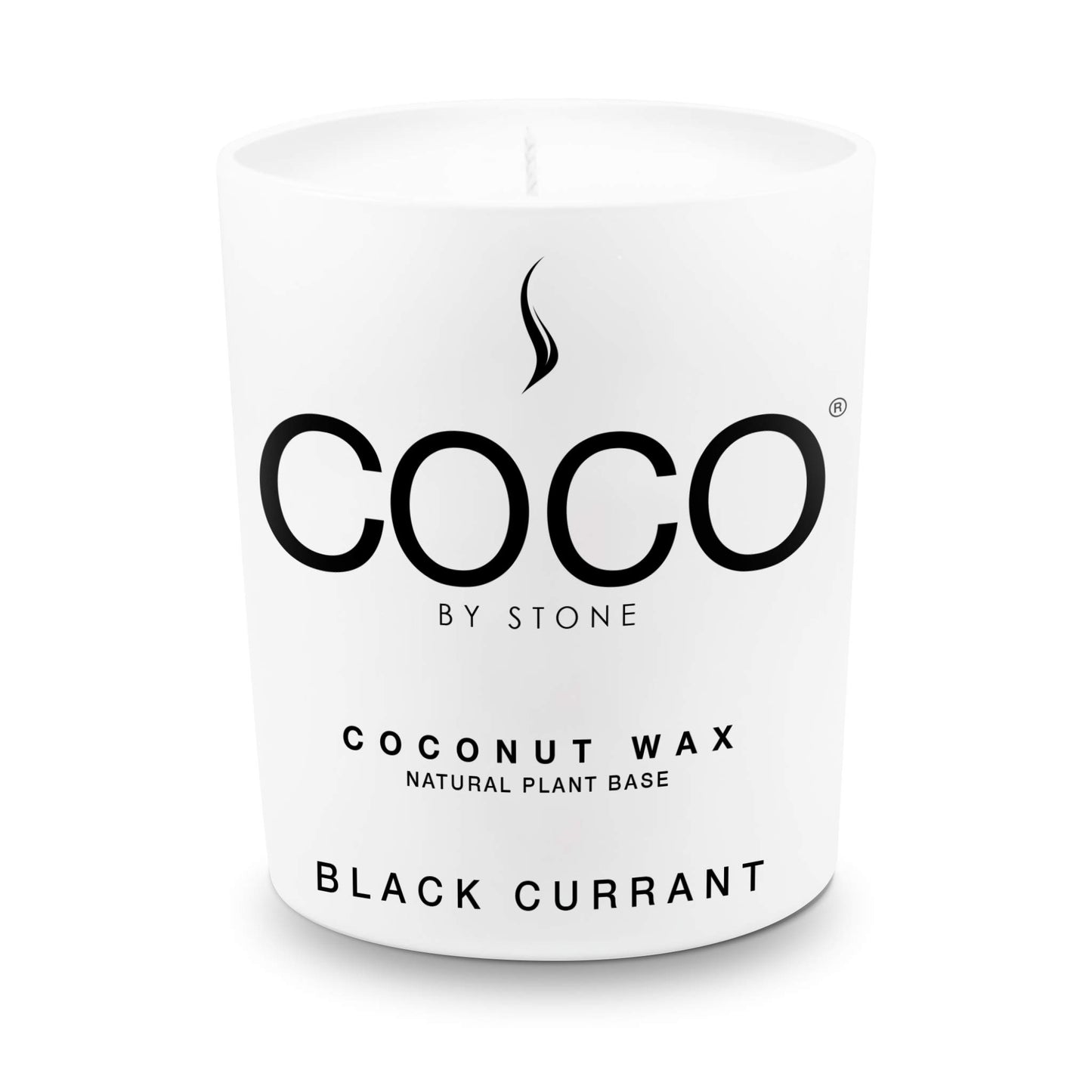 COCO by Stone 11oz Candle, Coconut Apricot Wax Candle for Home (Black Currant) Home Fragrance Products, 1 Wick Candle, Enhance Indoor Aroma, Vegan & Cruelty-Free, Clean Burning and Hand Poured Candle