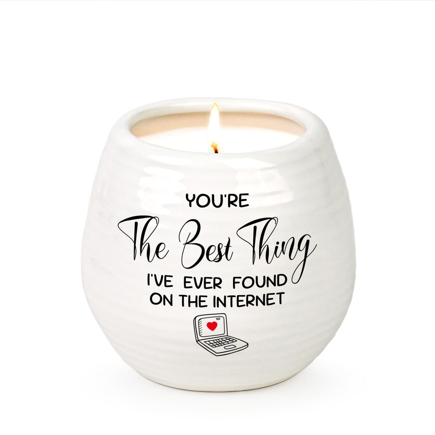 Gifts for Her Girlfriend Wife, Girlfriend Birthday Gifts, 10 Oz Handmade Ceramic Lavender Scented Candle, Valentines Anniversary Christmas Gift for Her Gilrfriend, Romantic Candles