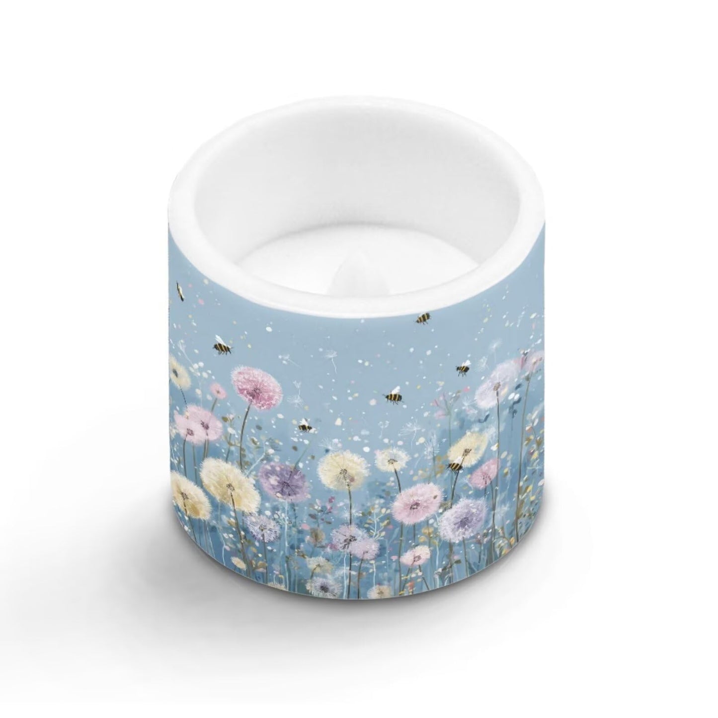 Merkmak Wild Flower Battery Operated Flameless Candles with Remote and Timer Flameless LED Pillar Candles for Camping, Banquet, Party, Home Decoration Tealights