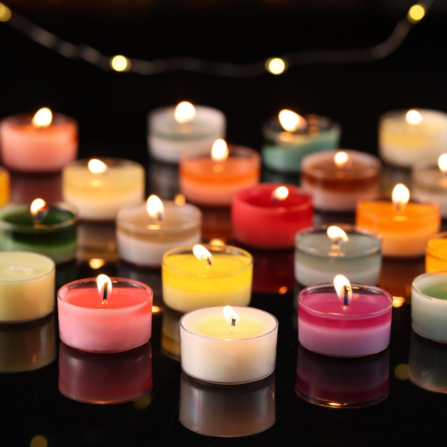 Scented Tea Lights Candles, Gardenia Moonlight, 16 Pack – White Scented Tealight Candles– 100% Palm Wax – 6 Hour Burn Time Aromatherapy Tea Light Votive Candle for Dinner, Bedroom, Spa, Wedding Decor