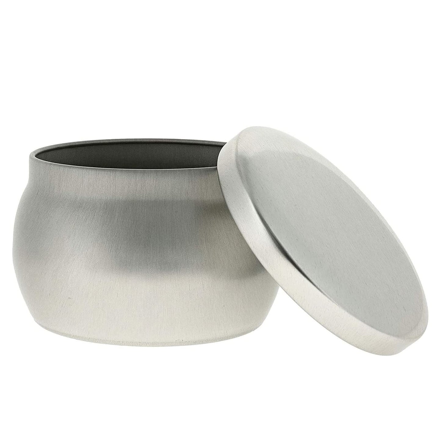 Bright Creations Candle Tins - 4 oz, 3 x 2 in, Silver, 24 Pack - Tin Cans with Lids & Tiny Containers for Wax Projects - DIY Candle Making Supplies