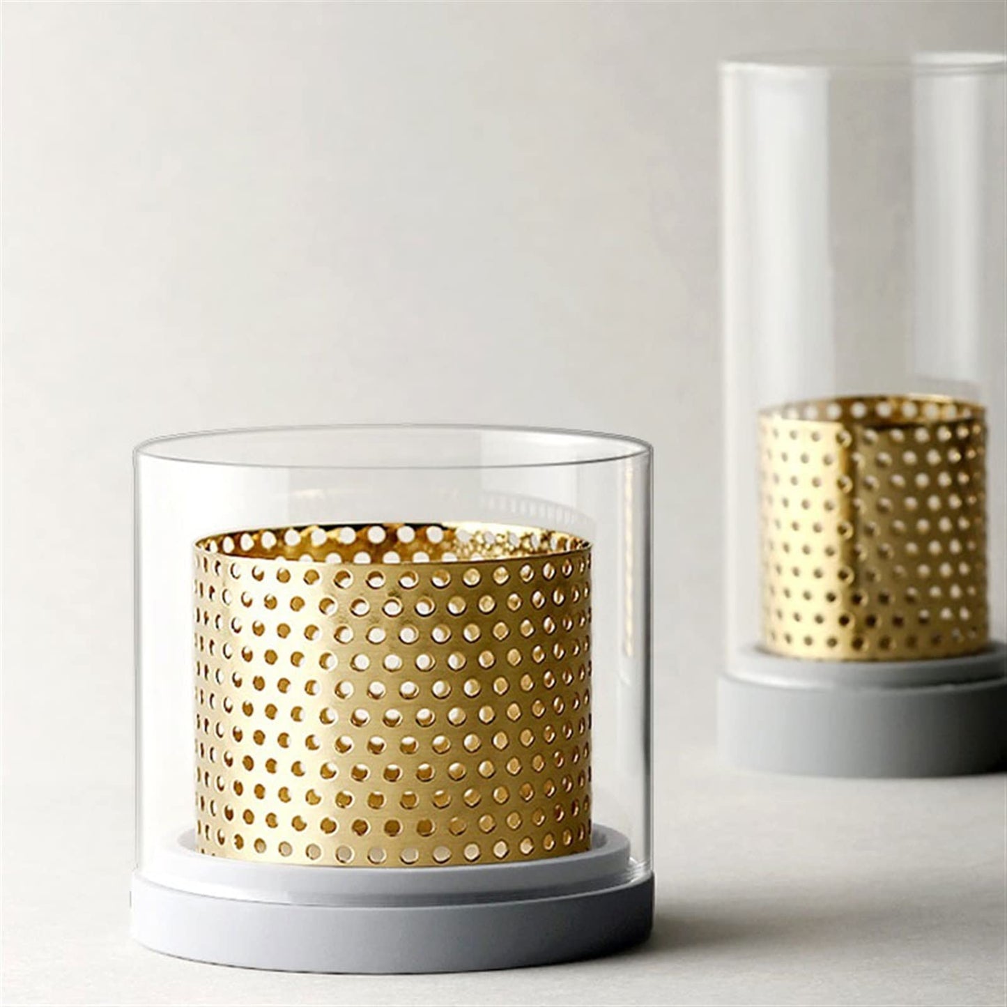 Candlestick Holders Aromatherapy Candlestick Table Center Decorative Glass Candle Holder High Temperature Resistant Candle Holders (Size : B)