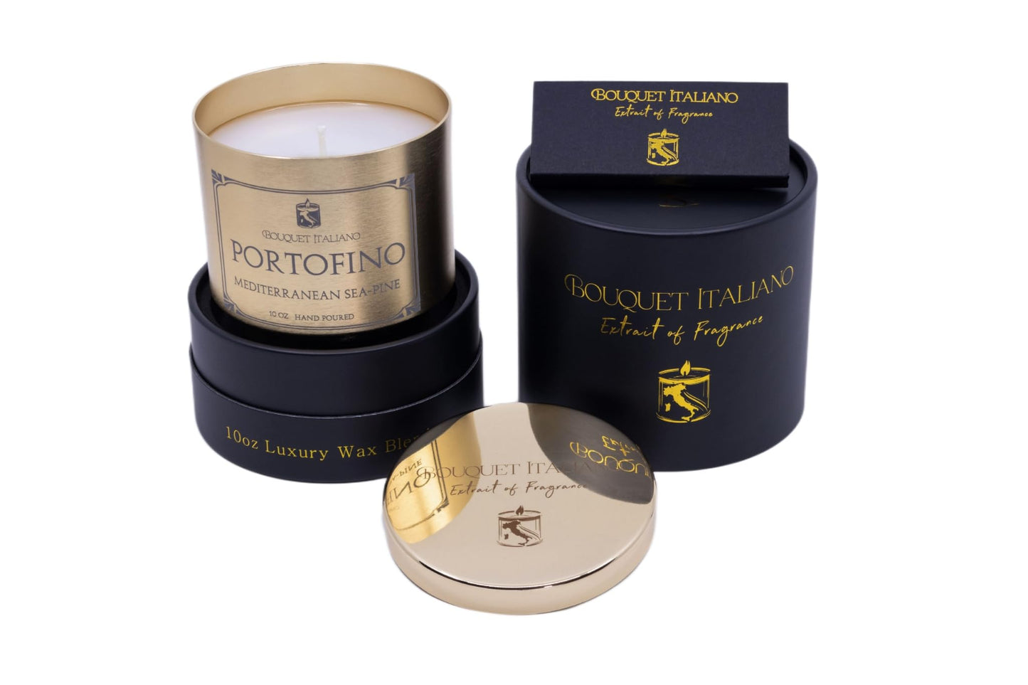 Portofino Luxury Wax Scented Candle Lemon Zest Sea Ozone Pine Aromatherapy Candle for Relaxation Home Decor & Gift Giving with Jasmine Marine Waters & Coastal Musk