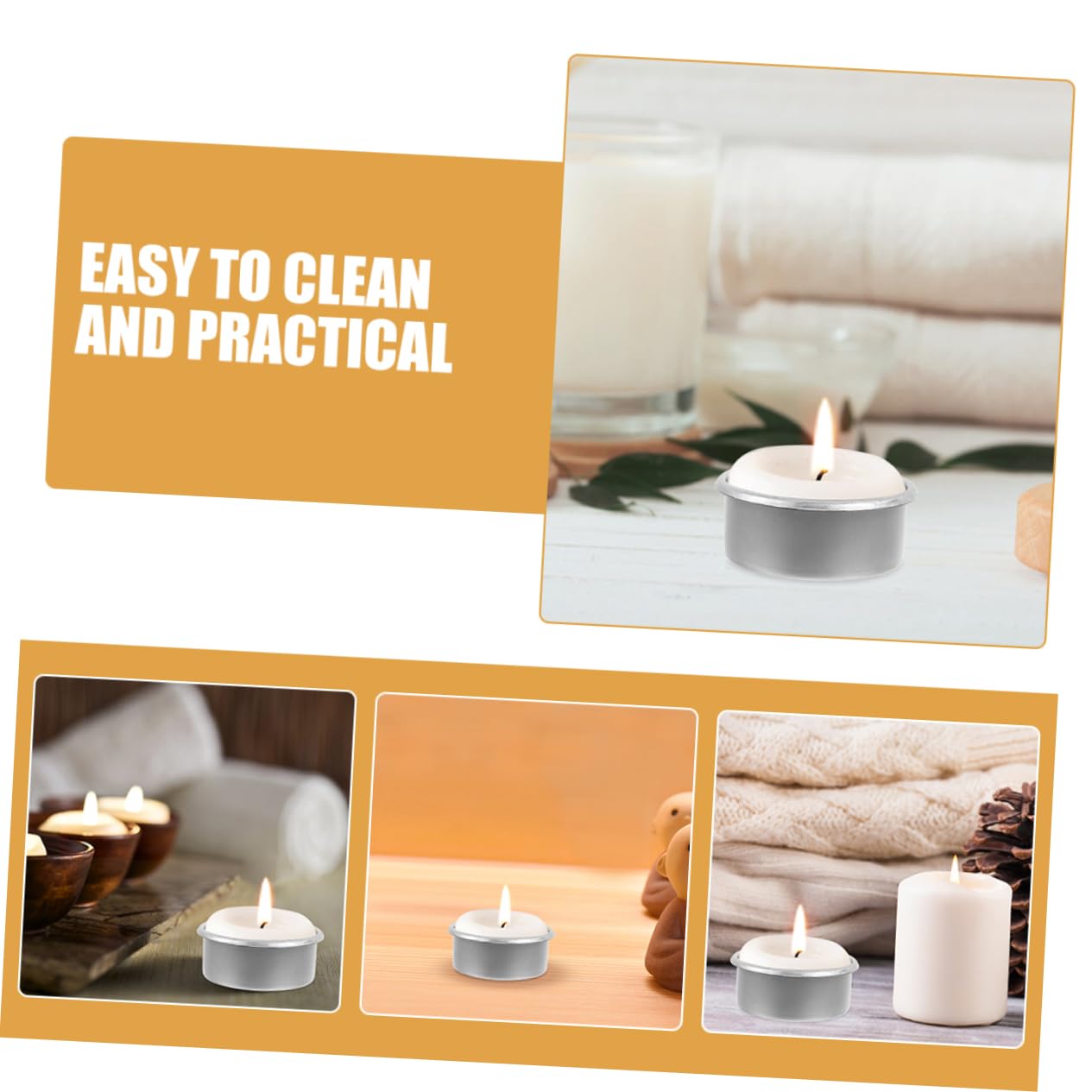 BATHVEVE 15pcs Metal Tealight Candle Holders for Home Decor DIY Aromatherapy and Fragrance Diffusion Modern Metal Candle Tins for Weddings and Parties