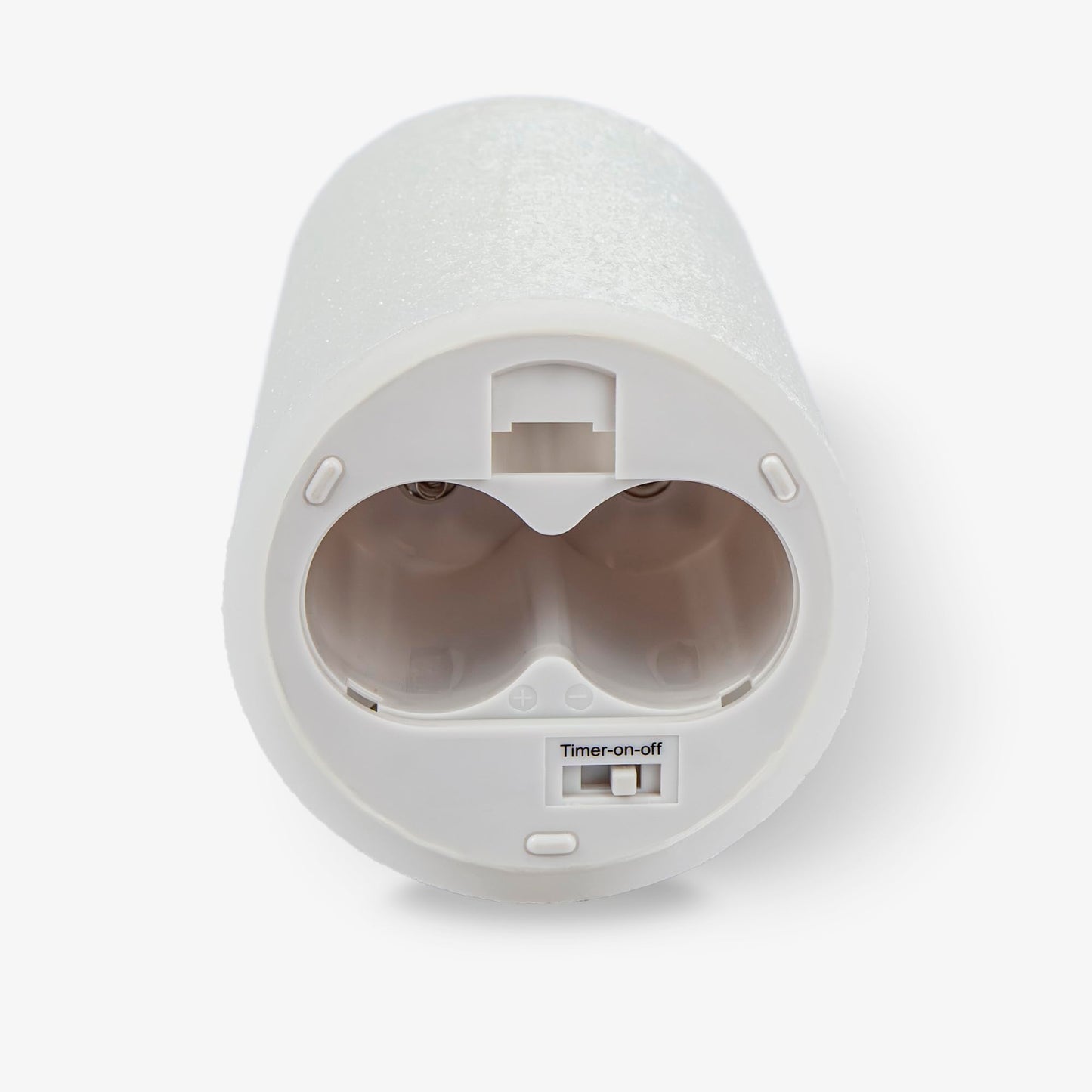 Luminara Glitter Flameless Candle Pillar (White, 3.5" x 7")