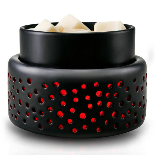 VICTORIA AROMA Cearmic Wax Melt Warmer - 7 Colors Changing LED Light Candle Wax Warmer for Scented Wax, Electric Fragrance Wax Melter for Home, Office, Bedroom Decor, and Gifts