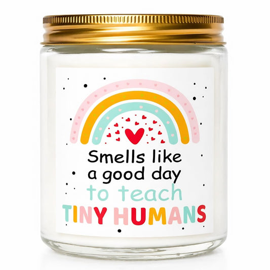 Kindergarten Teacher Gifts, Thoughtful Kindergarten Teacher Appreciation Gifts, Vanilla Soy Candle, Relaxing Preschool Teachers and Elementary Teachers Thank You Gift for End‑of‑Year Teacher Week