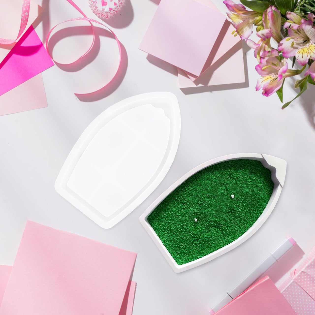 DIYEAH Boat Silicone Mold Set for Resin Casting | Epoxy Tray Mold with Paddle for Candle Holder, Trinket Dish & Jewelry Organizer DIY Craft Kit for Home Decor