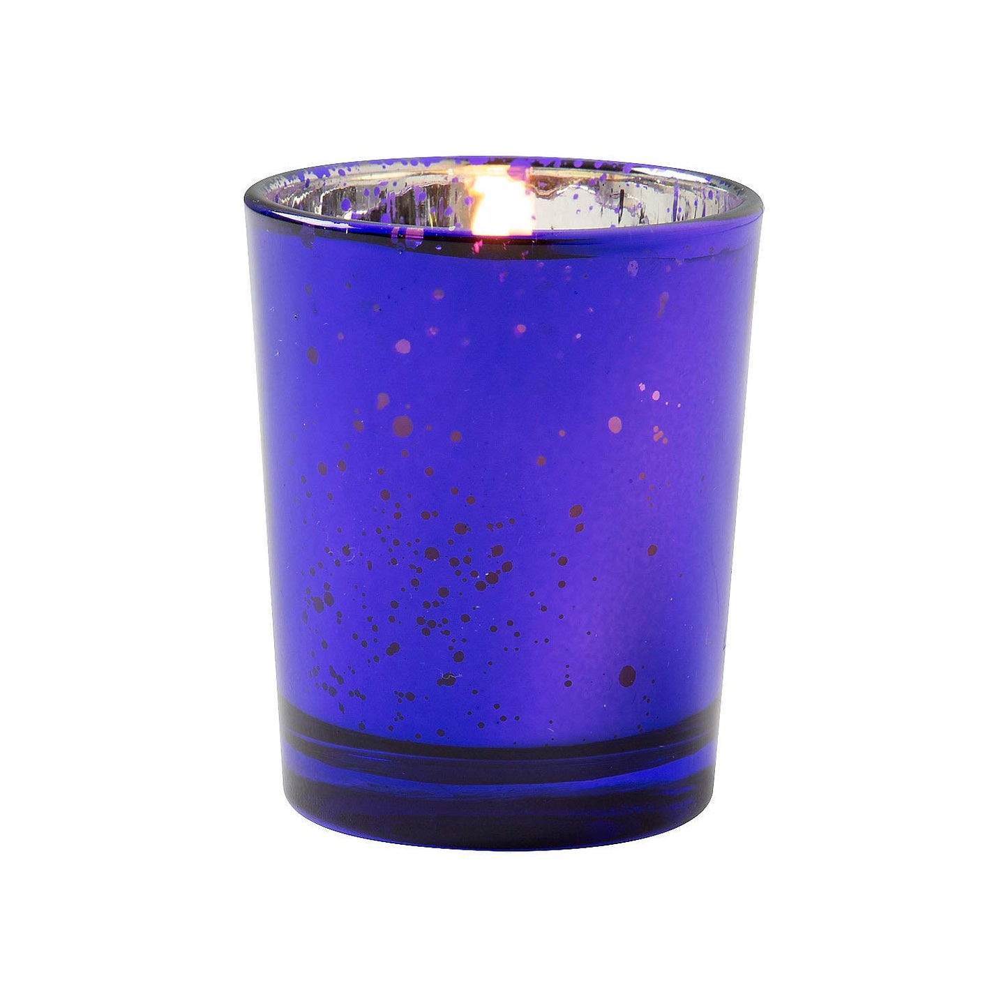 Fun Express Purple Mercury Glass Votive Holders - Elegant Shiny Glass Candles Holders for Home Decor Parties Weddings and Special Occasions - Perfect for Creating a Warm Ambiance - Set of 12 Pieces