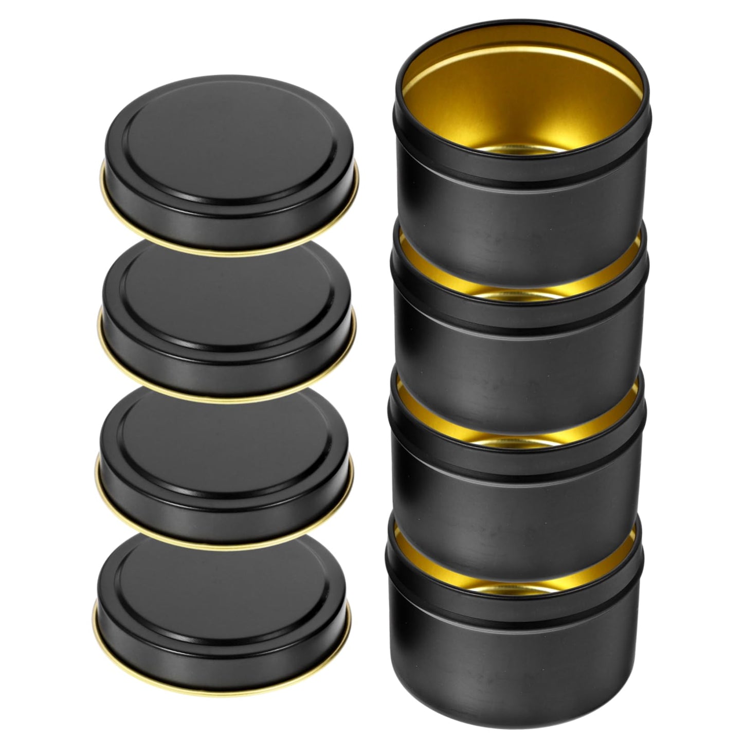 HAKIDZEL 4pcs Metal Can Candle Jars Aromatherapy Candle Holder Diy Tealight Tins