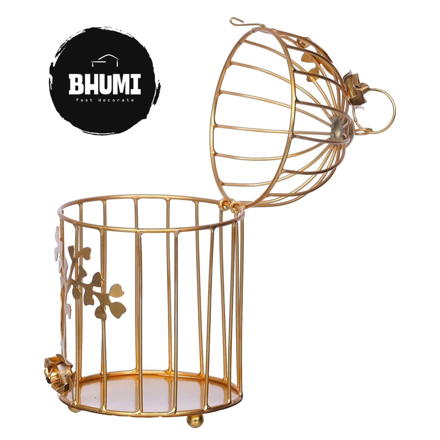 Gold Plated Colour tealight Candle Holder with Flower Vine- Diwali Candle Holder- Diwali Decorations Items for Home Decor Visit The Webelkart Store (1 pcs)