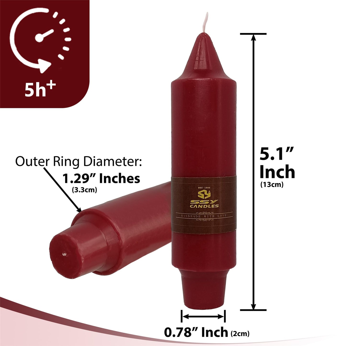 Gedengni Short Taper Candle Red Candlesticks,5inch Cute Candle Sticks Small Twisted Candlestick Spiral Tapered Candles for Home Décor Weddings Holiday Women Gifts (7D4PC-RED)