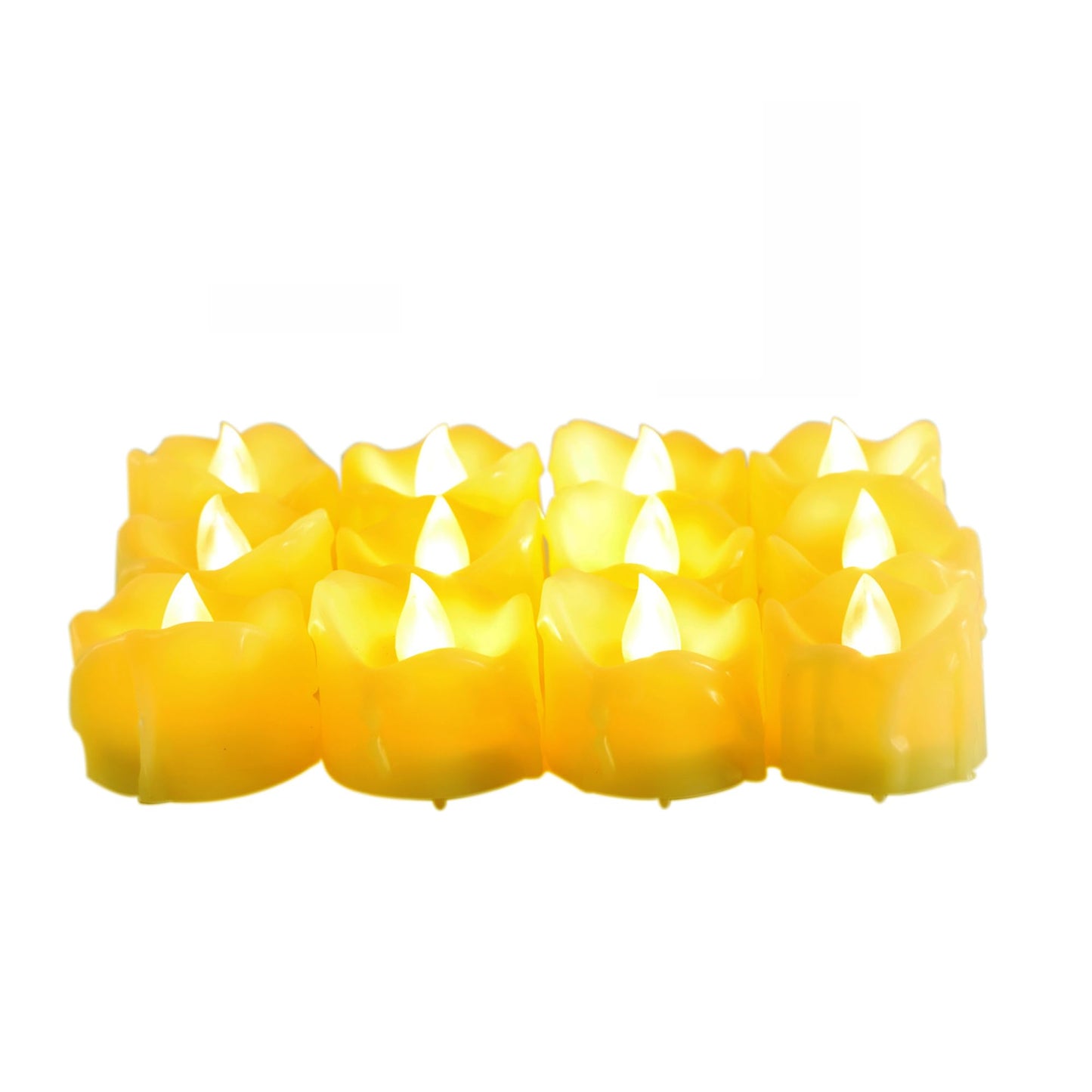 CANDLE CHOICE Battery Operated Flameless Tealight Votive Candles with Remote Realistic Flickering Electric LED Tea Lights for Halloween Christmas Wedding Party Decorations 12 Pack Batteries Included