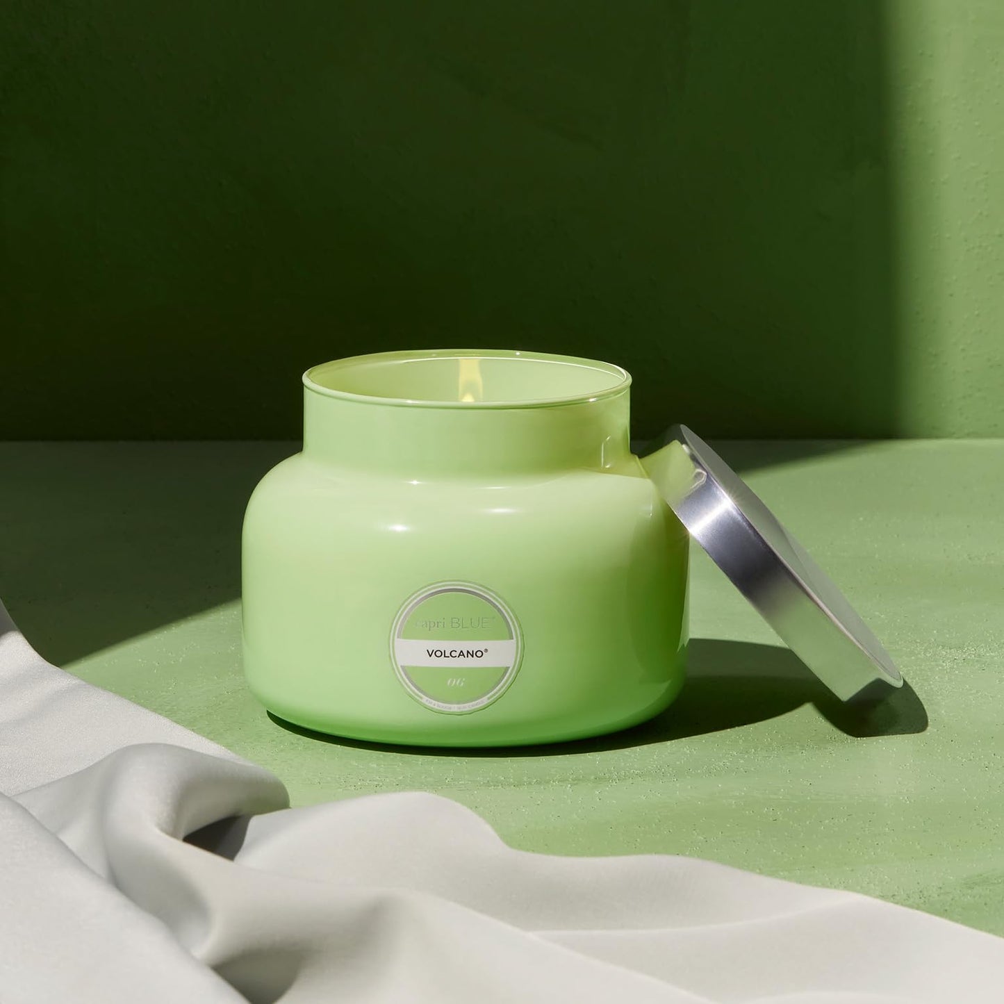Capri Blue Volcano Scented Candles - Luxury Candles for Home Scented with Tropical Fruit & Sugared Citrus - Long Lasting Soy Wax Blend - Signature Glass Jar (Iced Matcha Green, 19 oz)