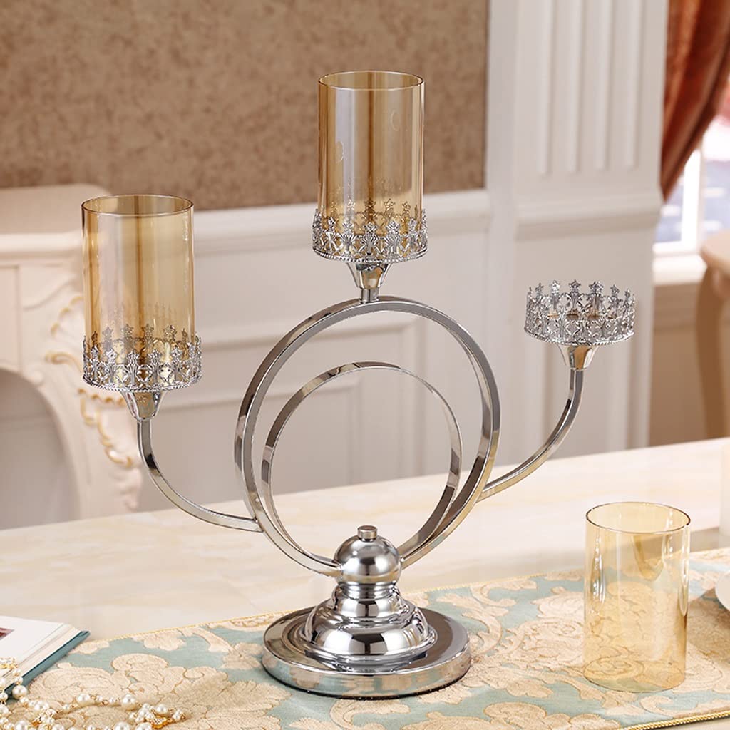 Candlestick Holders Modern Candle Holder Romantic Creative Candle Holder Wedding Decoration Candle Light Dinner Props Metal Candle Holder Ornaments Candle Holders