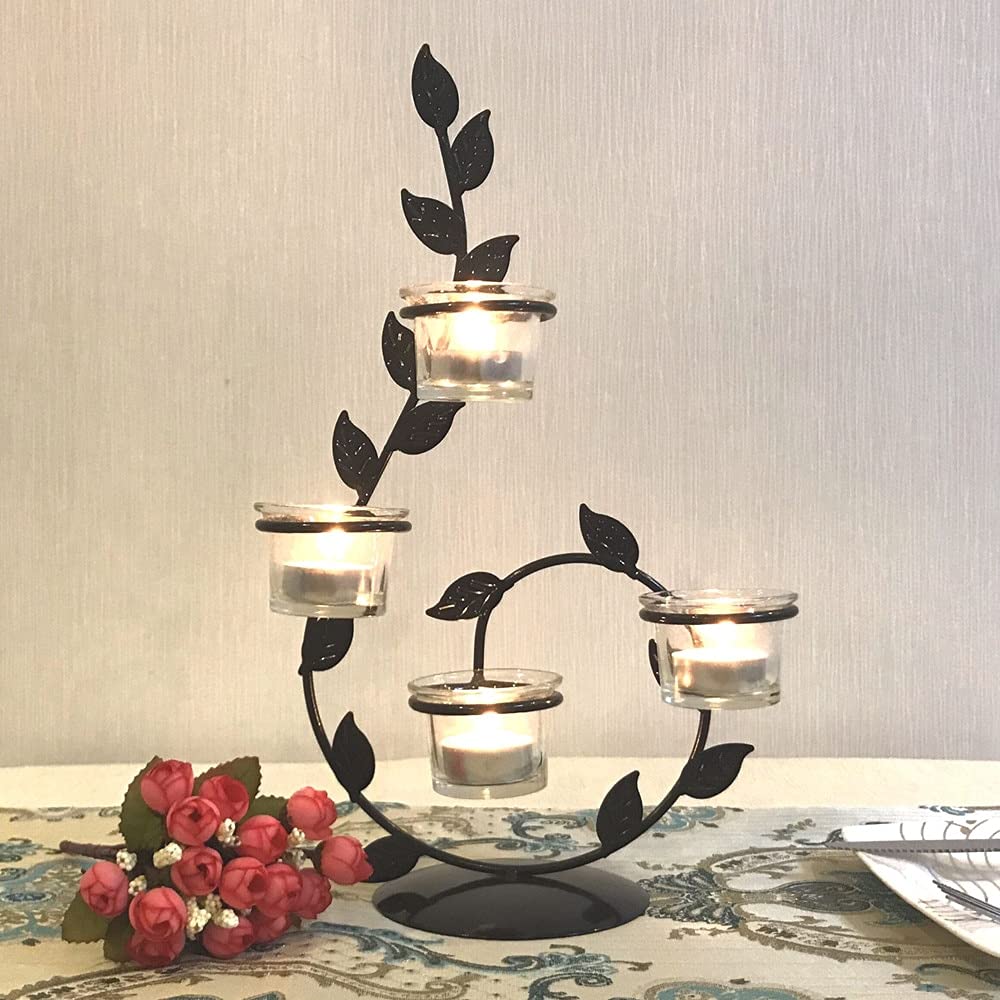 Candlestick Holders Creative European Metal Candle Holder Leaf Shape Candlestick Valentine Day Wedding Decor Candle Holders