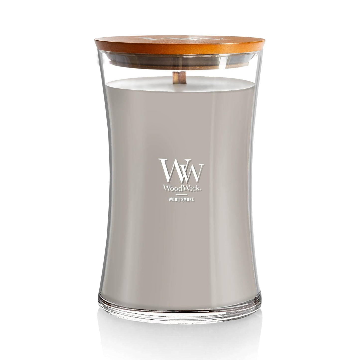 WoodWick Wood Smoke Holiday Candle Gifts for Women and Men, 21.5 oz Large Hourglass Candle with Crackling Wick