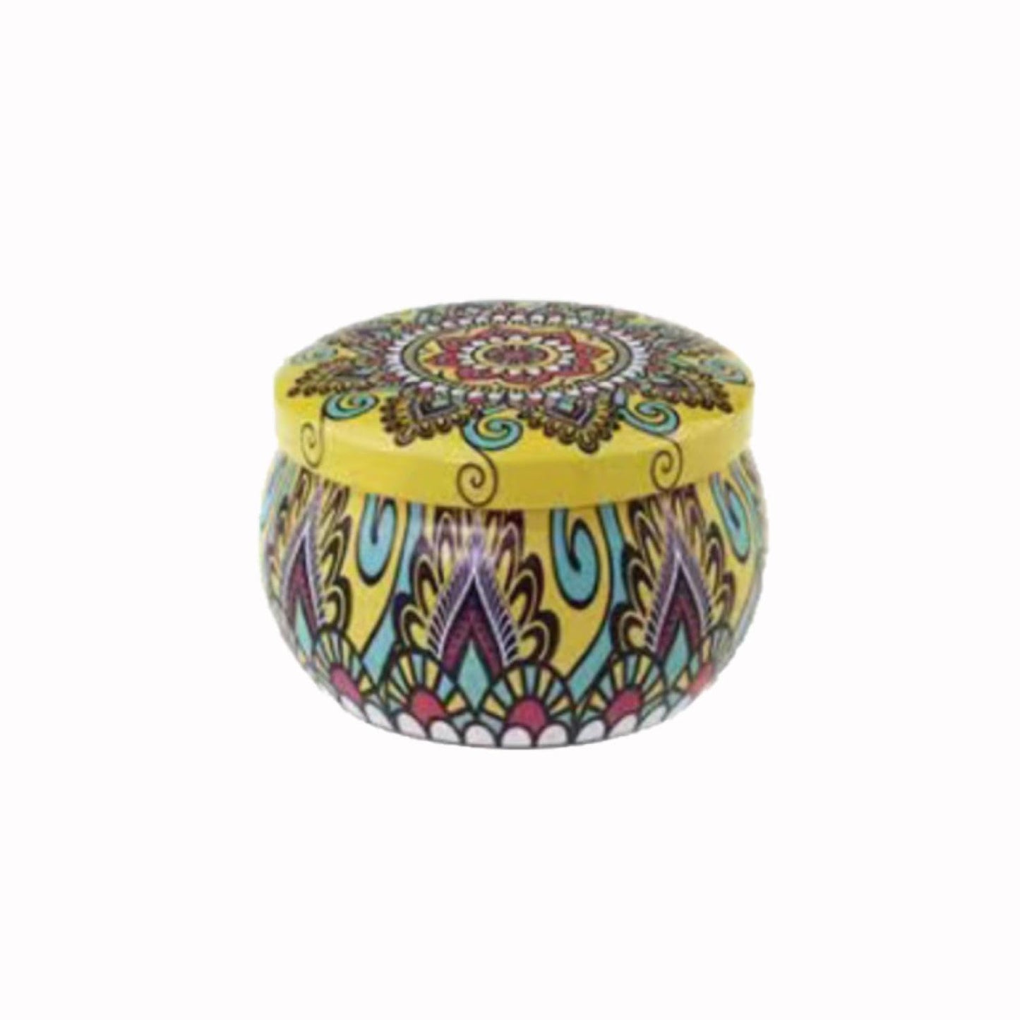 FWJUNHUYC Scented candle tin can drum metal packaging tinplate gift candy scented candle set tin box