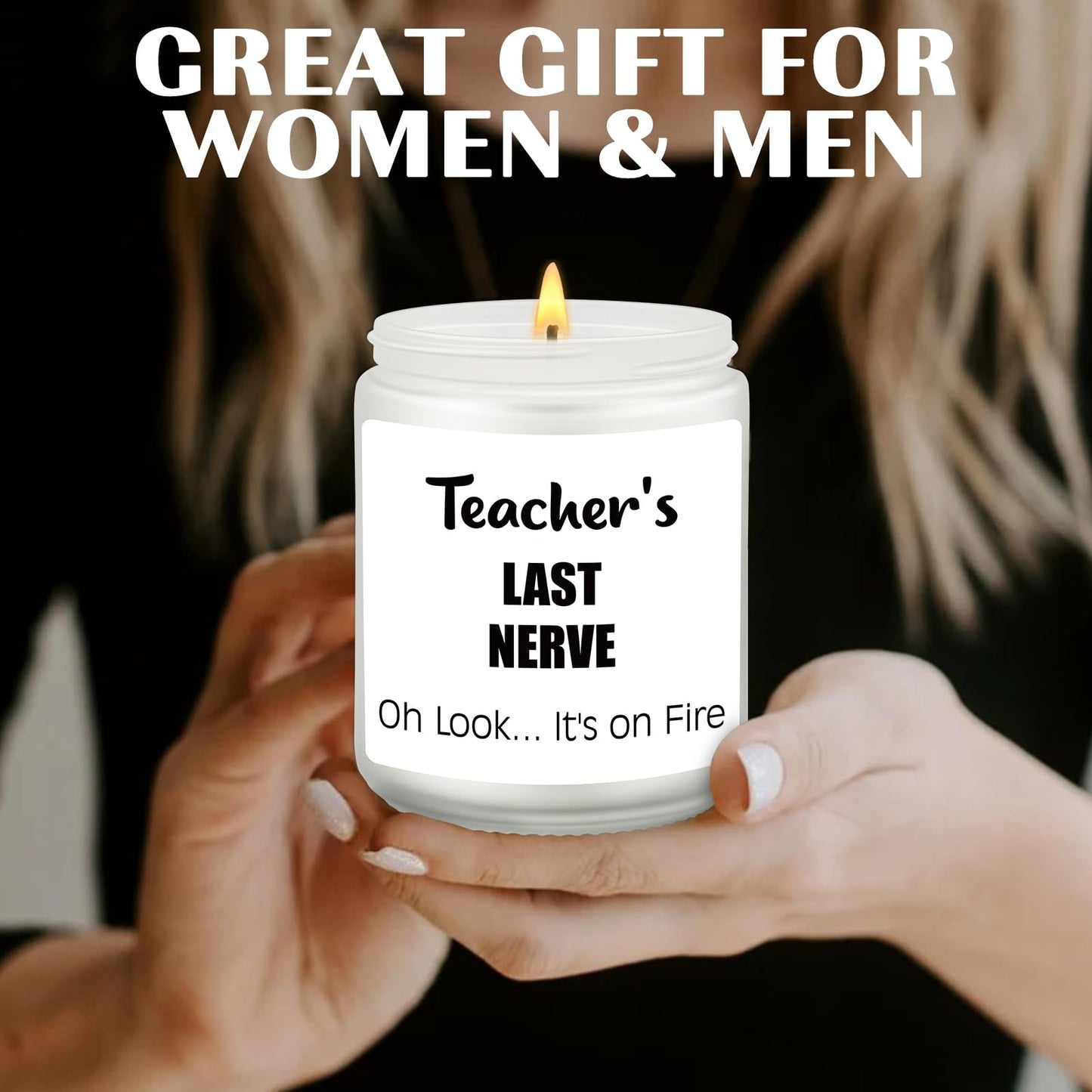 Teacher Appreciation Gifts, Teacher Appreciation Week Thank You Present, Graduation Gifts, Teacher's Last Nerve Lavender Scented Candle, Teacher Holiday Christmas Thanksgiving Present from Students