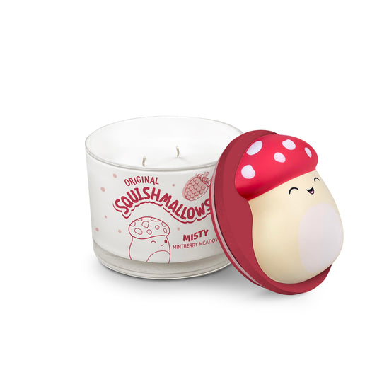 Studio Oh! x Squishmallows Scented Candle, Malcolm Misty Mintberry Meadow Berries & Spearmint, 12 oz, Reusable Jar, Scented Candles for Home, Relaxing Calming Candle