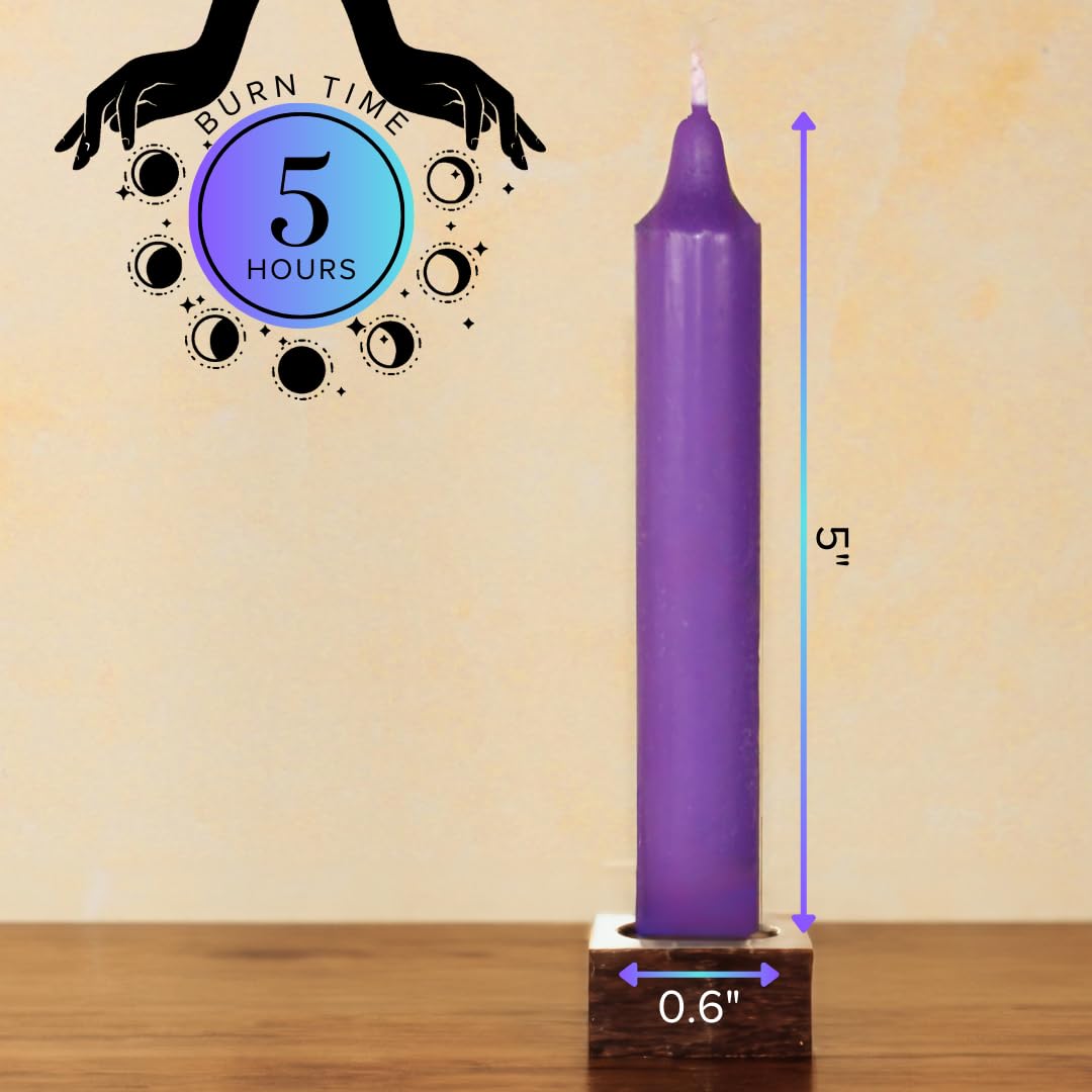 Simply Soson 5 inch Ritual Taper Candles Bulk, Mini Taper Candles - 24 Assorted Chime Spell Candles - Small Taper Candle Stick, Use as Witchcraft Supplies, Altar Candle, Unscented Prayer Candle