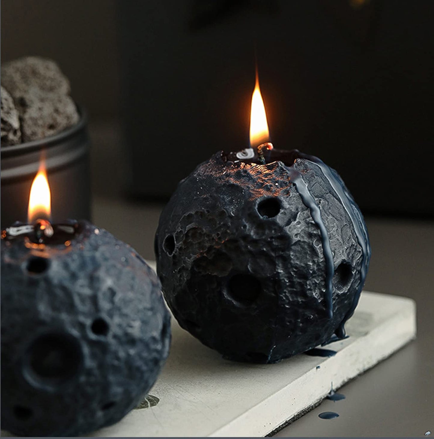 Moon Shaped Scented Candle,100G Aroma Soy Wax Decorative Galaxy Series Candle for Table Photo Prop Birthday Gift,Prefect for Meditation Stress Relief Mood Boosting Bath Yoga
