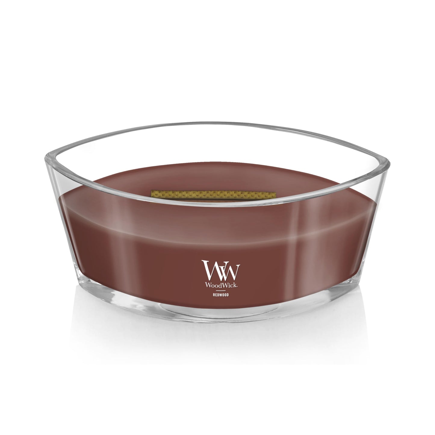 WoodWick Redwood Holiday Candle Gifts for Women and Men, 16 oz Ellipse Candle with Crackling Wick
