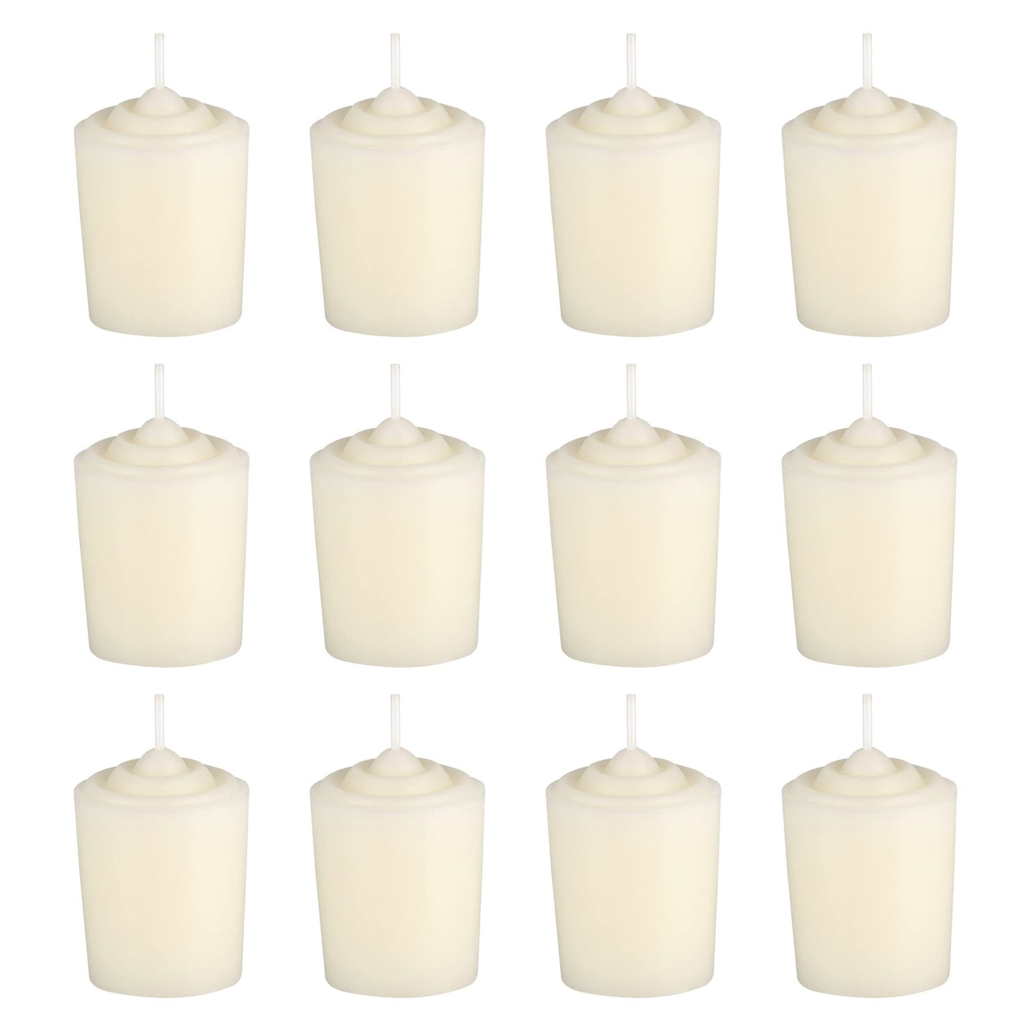 Ivory Unscented 15 Hours Votive Candles Pack of 12