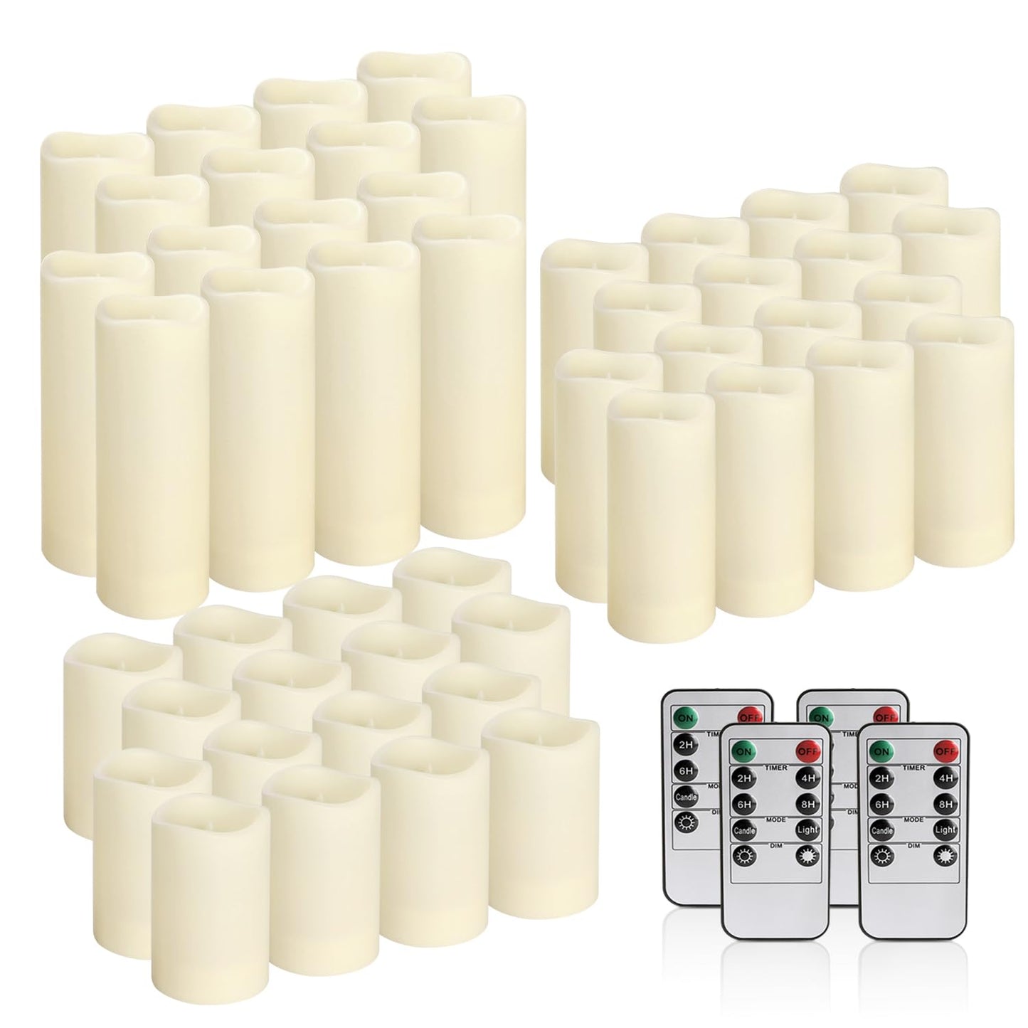 Grcdoyvl LED Candles 48Pack,Flickering Flameless Design,Operated by Remote with Timer FunctionGreat for Aniversary,Halloween and Christmas
