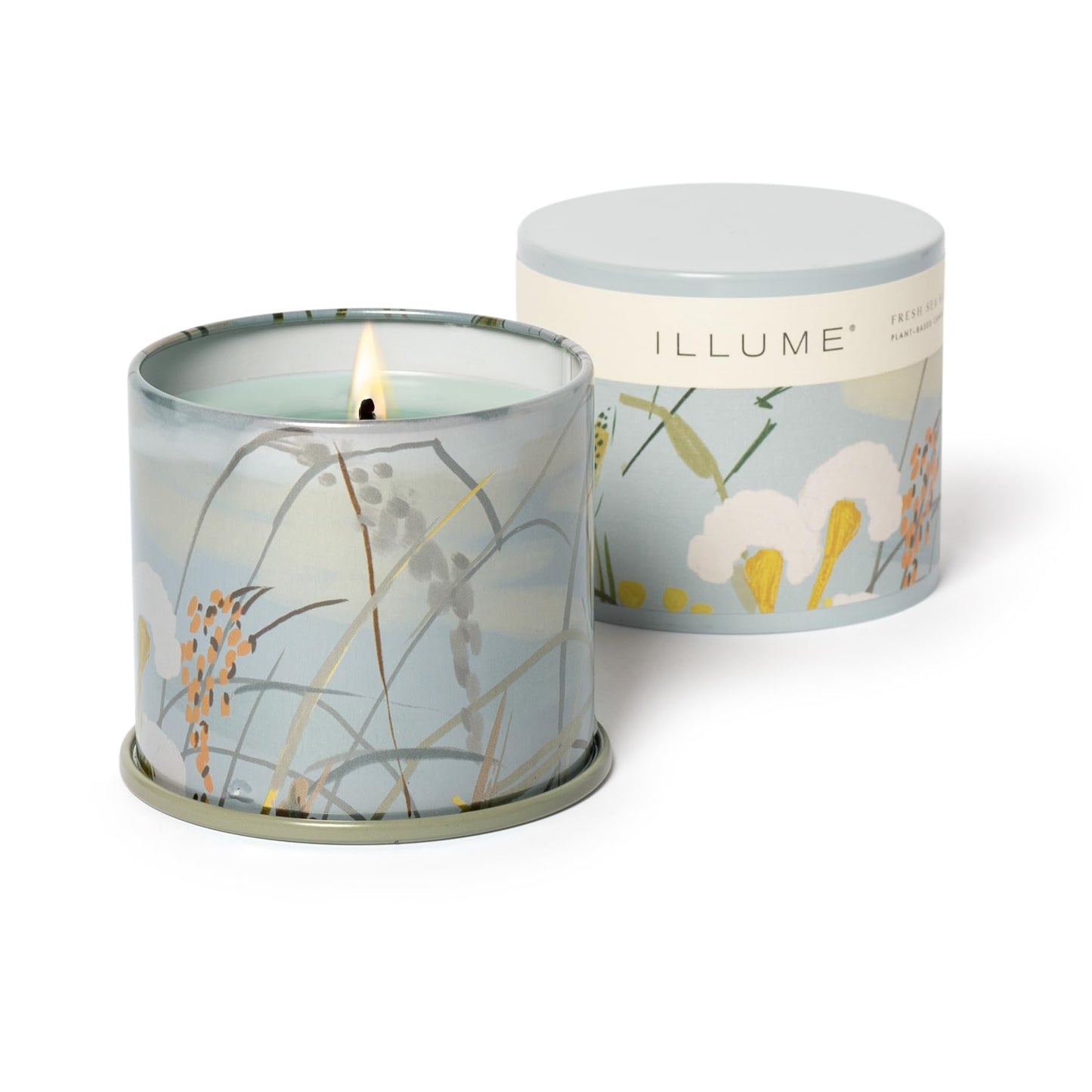 Illume Beautifully Done Essentials Fresh Sea Salt Vanity Tin Scented Candle