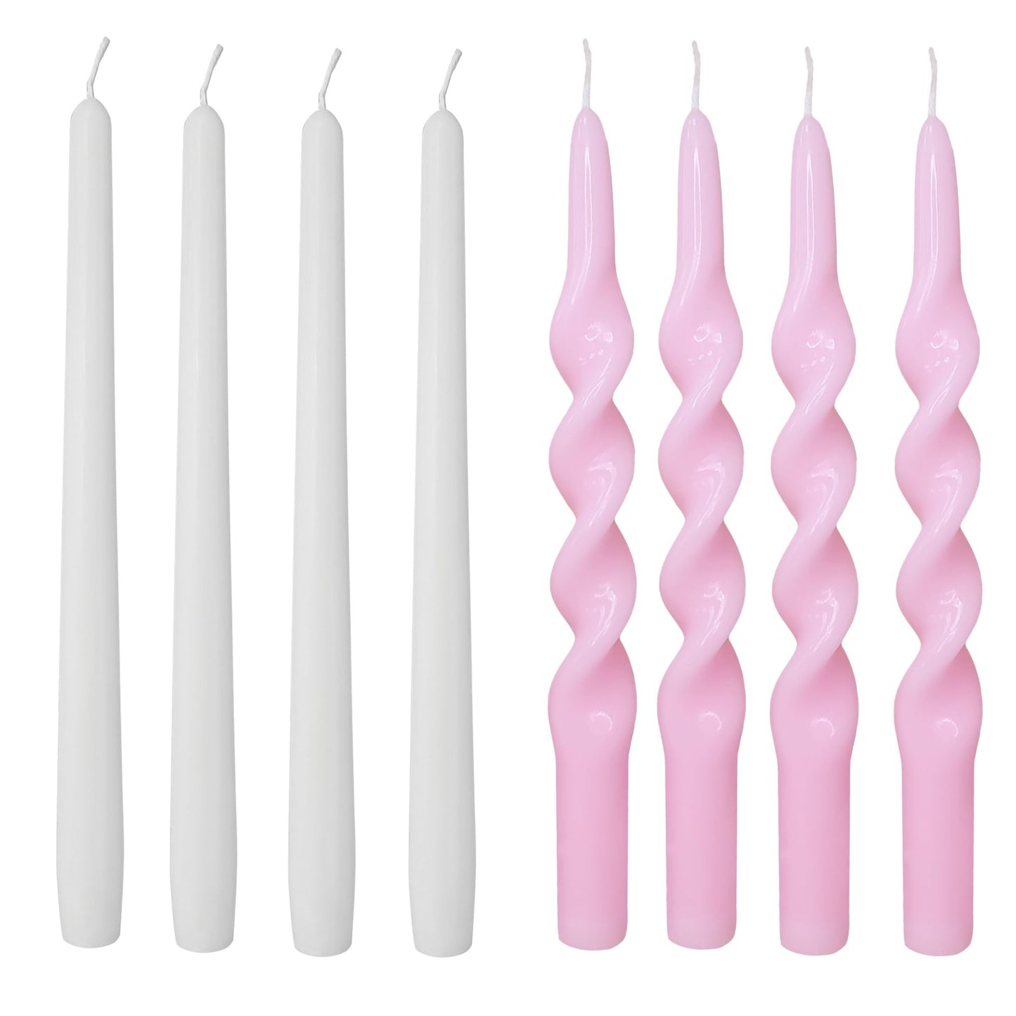 Spiral Taper Candle Twisted Candlesticks Pastel Candle Sticks Long Tapered Candles Unscented Twirl Candle Tall Smokeless Candle for Home Décor Weddings