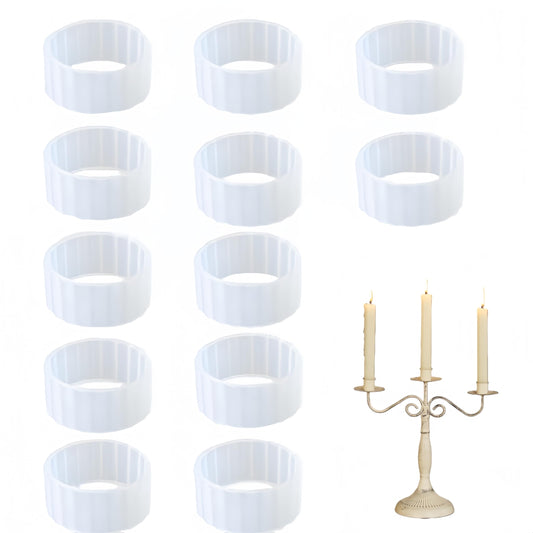 12 Pcs Rubber Candle Hugger, Candle Grips for Taper Candles Rings Accessories Bougie Upright and in Place for Taper Bougie Cups