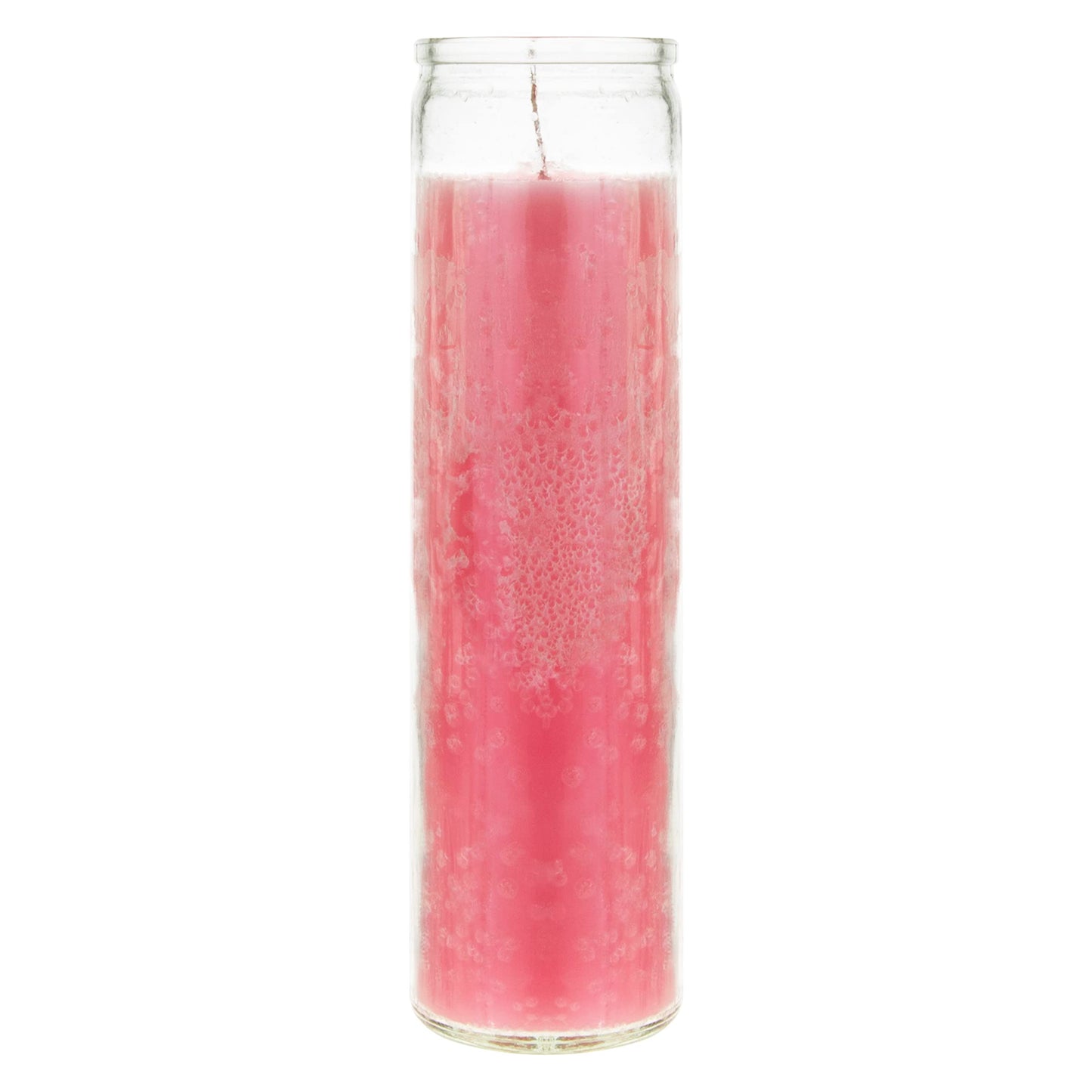 Mega Candles 3 pcs Unscented Pink 7 Day Glass Container Devotional Prayer Candles, Premium Wax Candle 2 Inch x 8 Inch, Sanctuary, Vigils, Prayers, Blessings, Religious, Memorials, Remembrance
