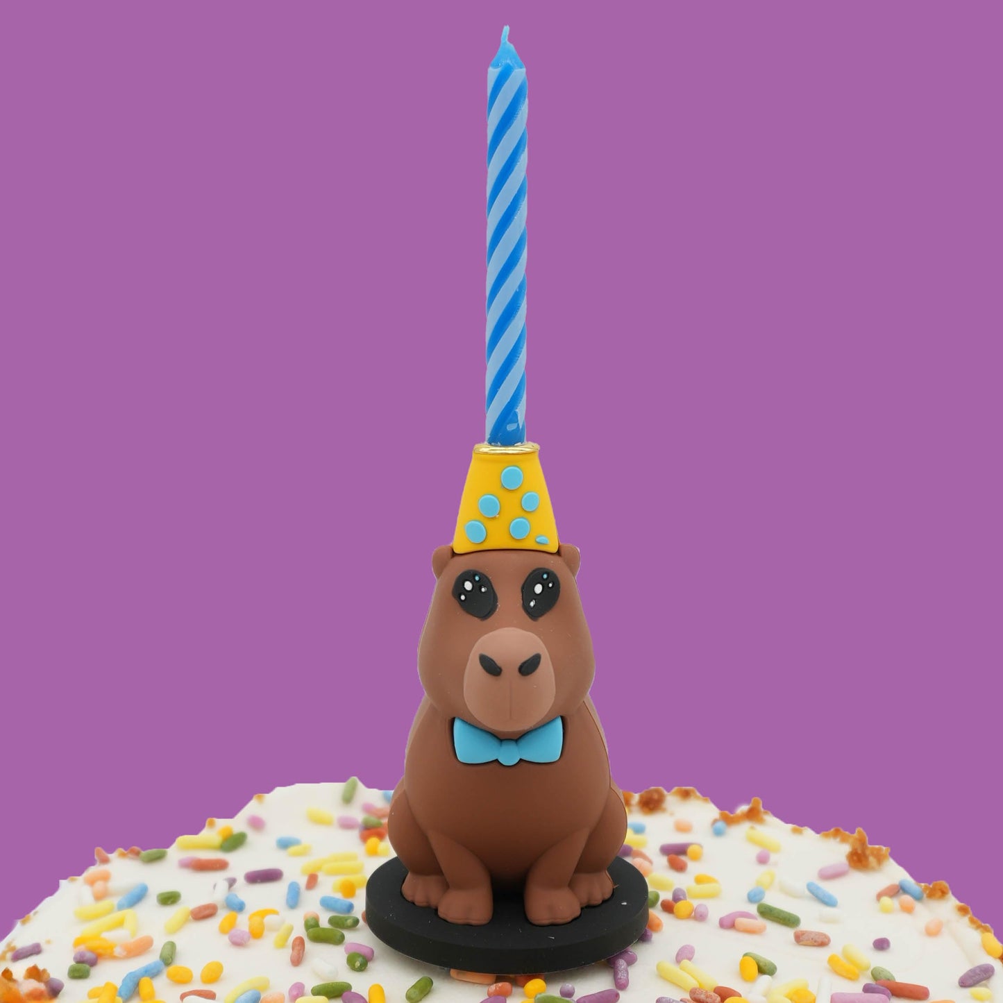 GOOFBALLS Funny Birthday Candle Holder – Humorous Party Decoration & Gag Gift – Quirky Cake Topper for Adults & Friends - Capybara