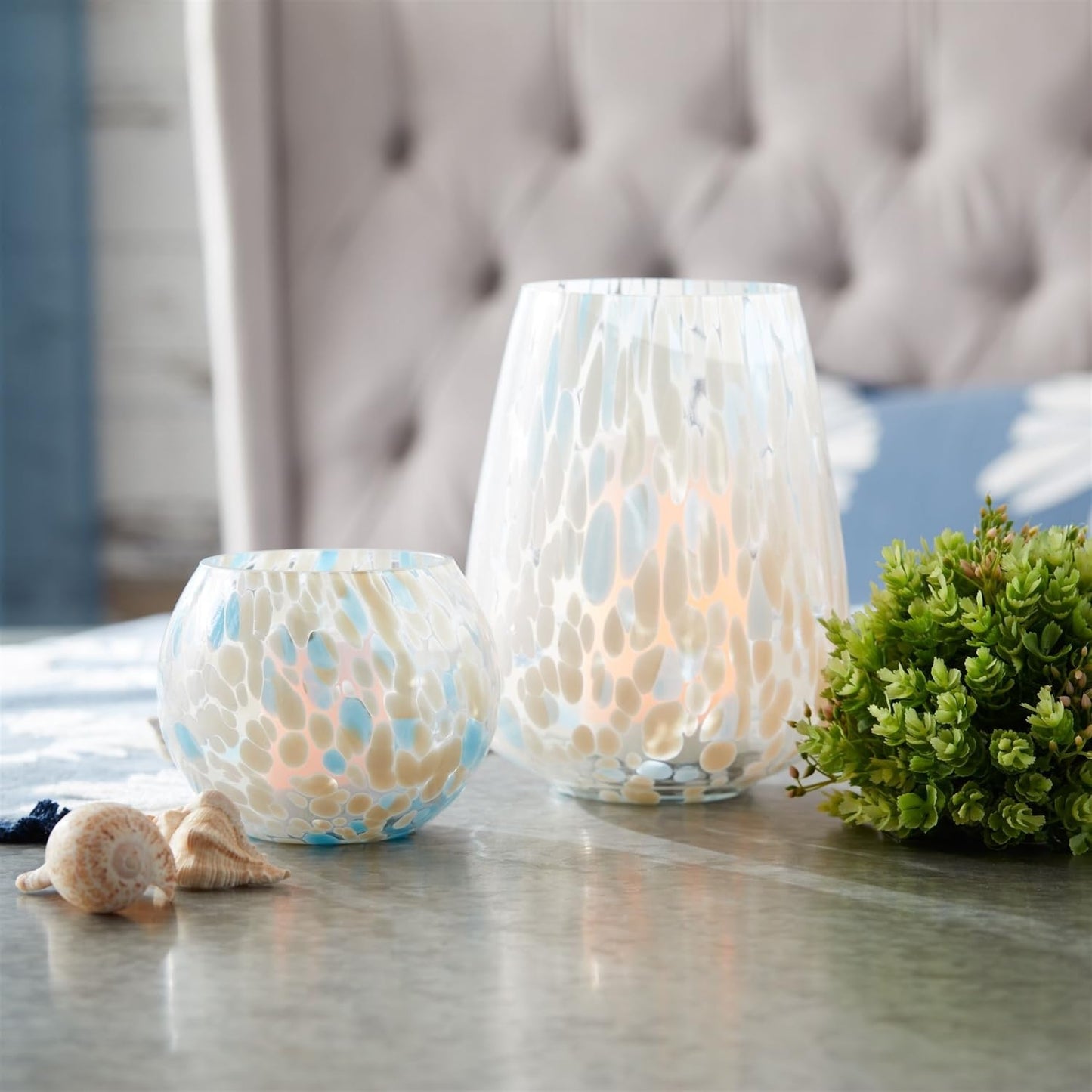 Melrose International Candle Holder (Set of 4) 6" D x 7.5" H Glass