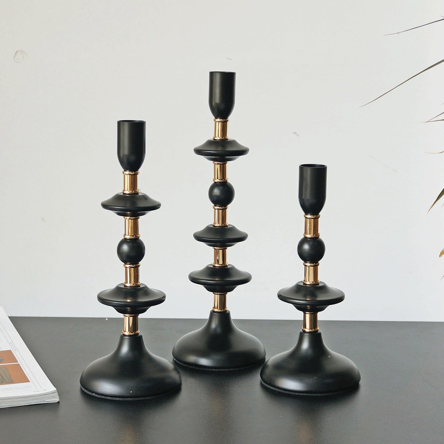 YUHUAWF Candle Holderss Candlestick Iron Decorative Ornament Candle Pedestal Candle Holders ﻿for Dinner Room Table ﻿ Decorative Candlestick(Medium)