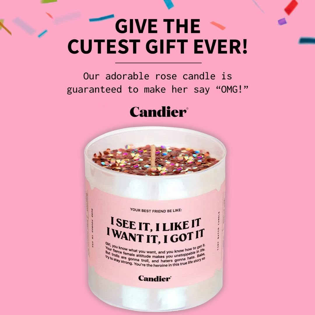 I See It, I Like It Scented Candle, Natural Soy with Orange & Peach Notes, Aromatherapy Candle for Relaxation, Unique Candles Gifts for Women, 60-Hour Burn Time - Candier by Ryan Porter