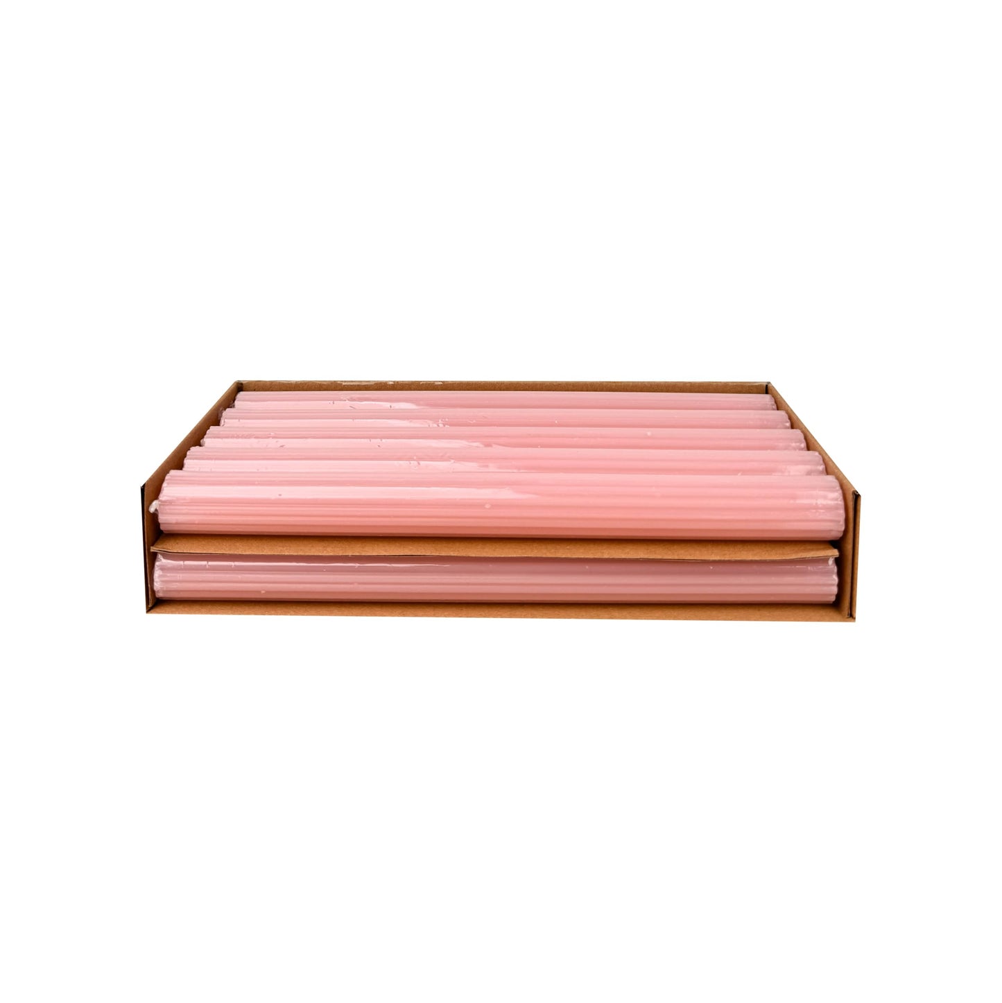 Ribbed Taper Candles 10 Inch 10 Pack Light Pink – CW Studio Unscented 11 Hour Burn, Dripless Smokeless Fluted Candlesticks for Wedding Centerpieces, Romantic Dinners & Home Decor