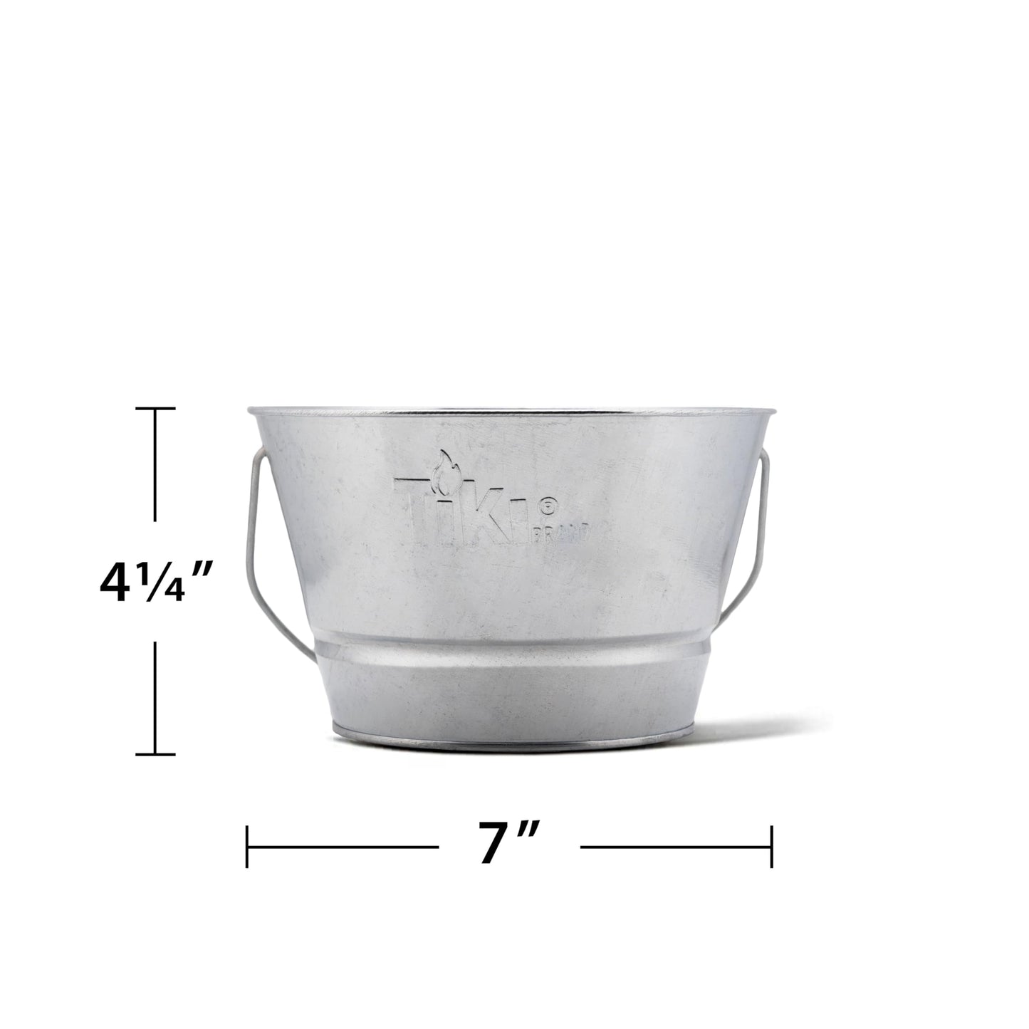 TIKI Citronella Candle 28-Ounce – Triple Wick Metal Bucket with Lid (Silver) – Long-Lasting Outdoor Candle for Patio, Deck, Garden, Backyard & Camping