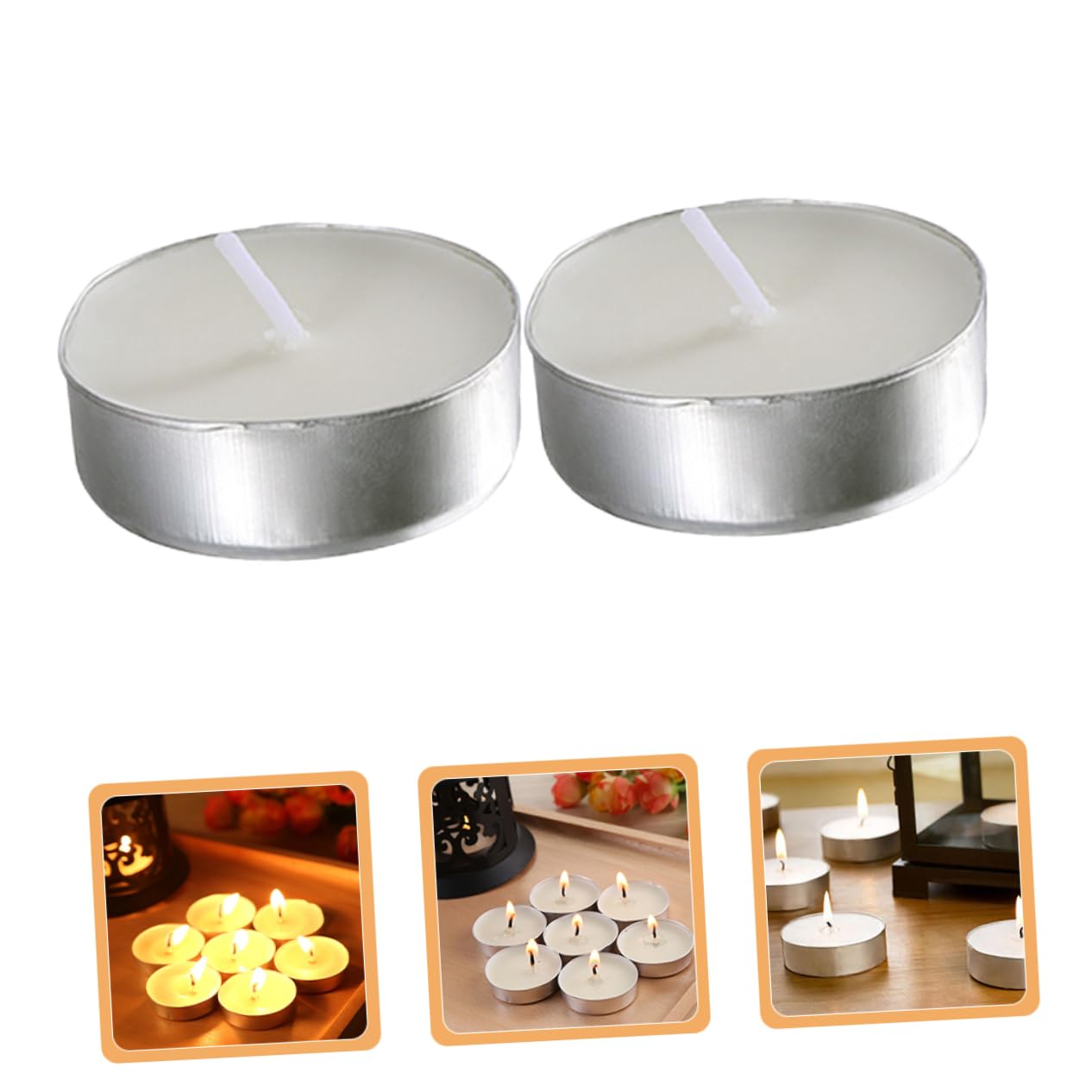 OUNONA 100pcs Tealight Candles Scented Round Tealight Candles for Weddings Parties and Home Decor Long Burning Safe and Smokeless Aromatherapy