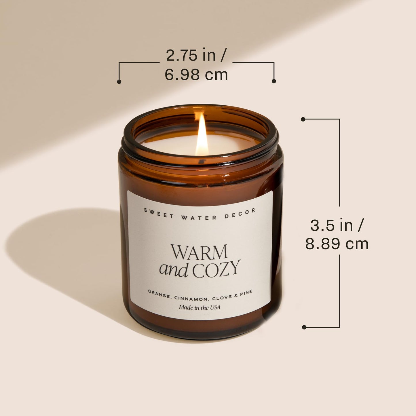 Sweet Water Decor Hello Pumpkin Candle - Fall Soy Candles with Pumpkin, Warm Spices, Vanilla and Buttery Pie Crust - Pumpkin Candles for Home with 40 Hours Burn Time - 9Oz Black Lid Amber Jar Candle