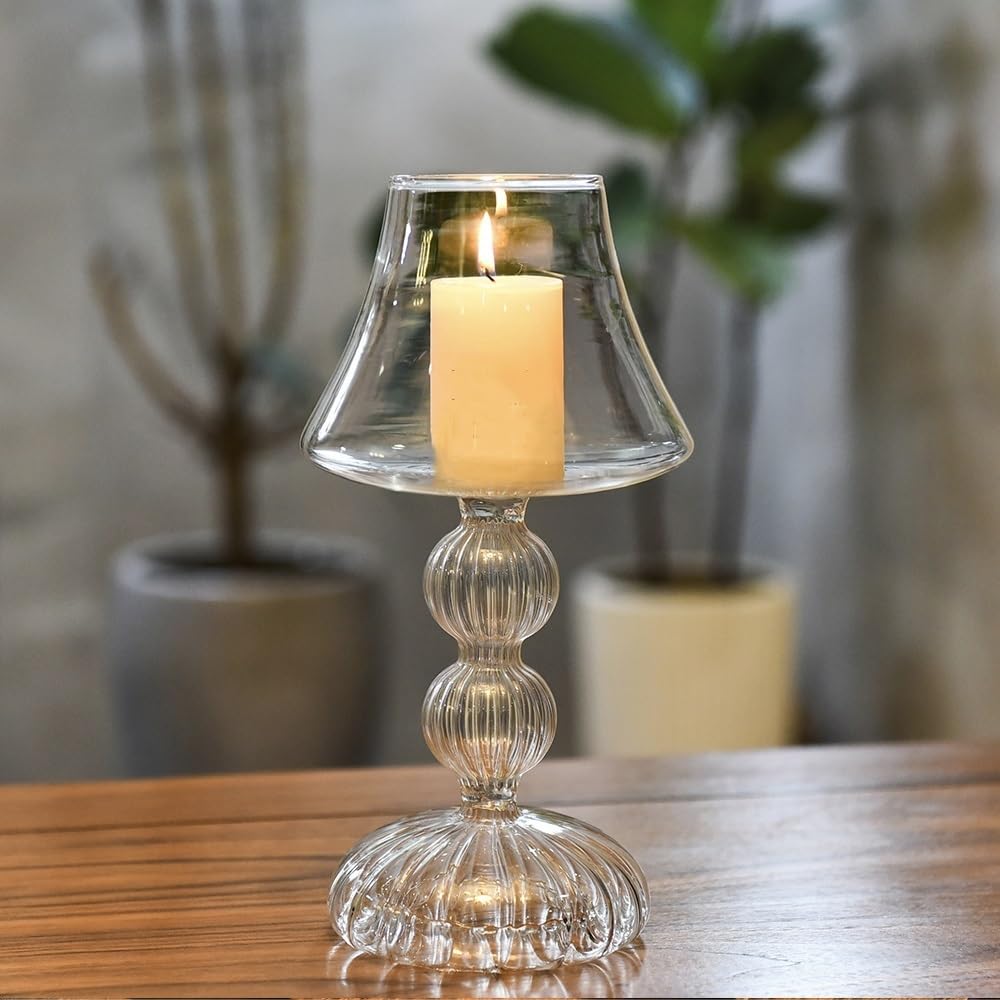 Candlestick Holders Light Luxury Transparent Glass Candlestick Home Table Decoration Wedding Shooting Props Candlestick Candle Holders