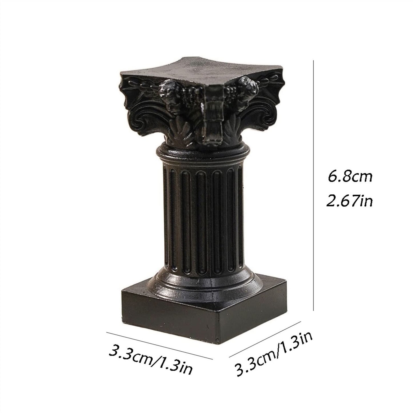 cfycfy987 Candelabra Embossed Pattern Candlestick European Style Column Candle Holder Plastic Table Decoration Candle Sticks Holder(White)