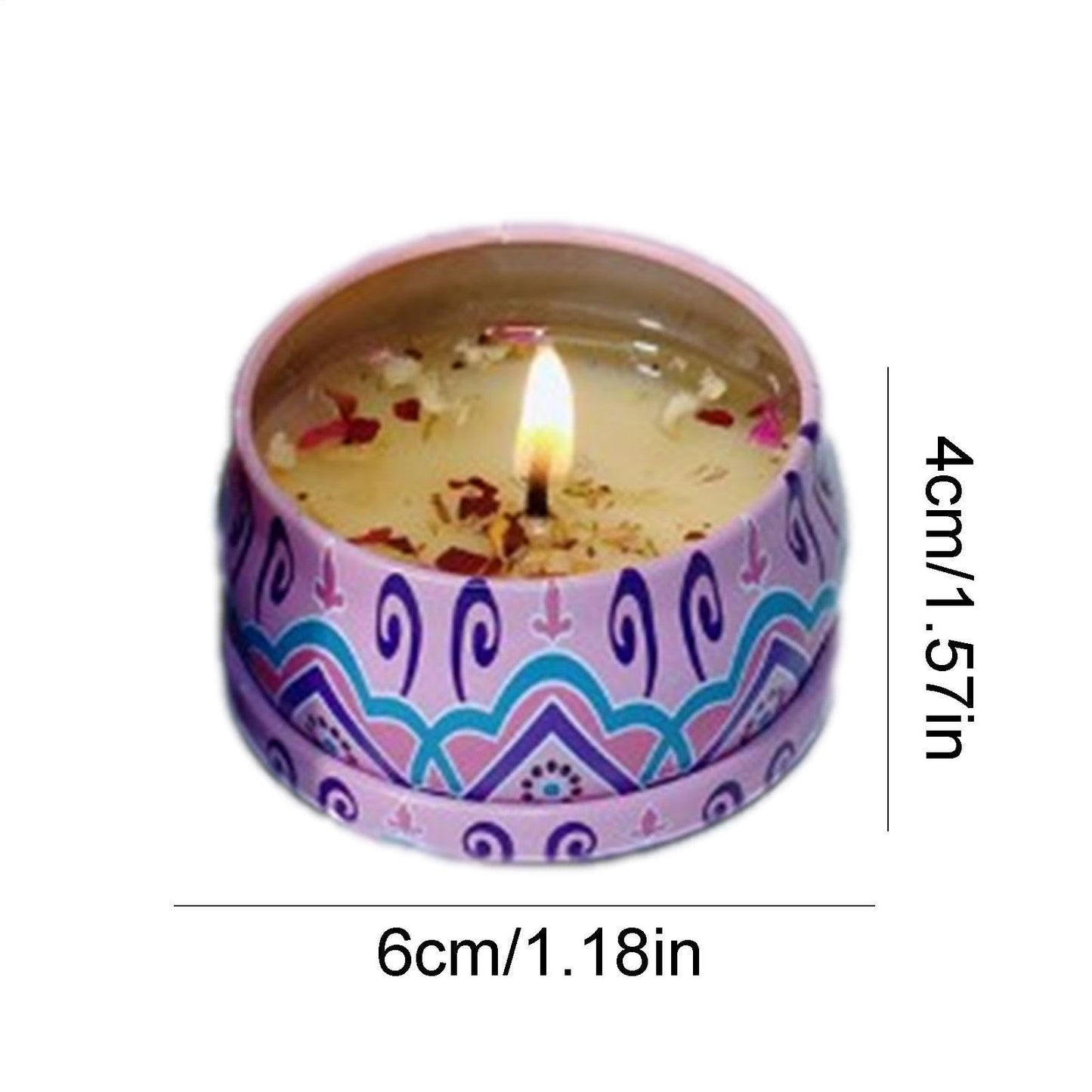 Long Lasting Scented Candles | 80g Soy Candles Aromatherapy Fragrances - Scented Dried Flowers, Gift for Women, Soy Tea Lights, Decorative Candle Jars