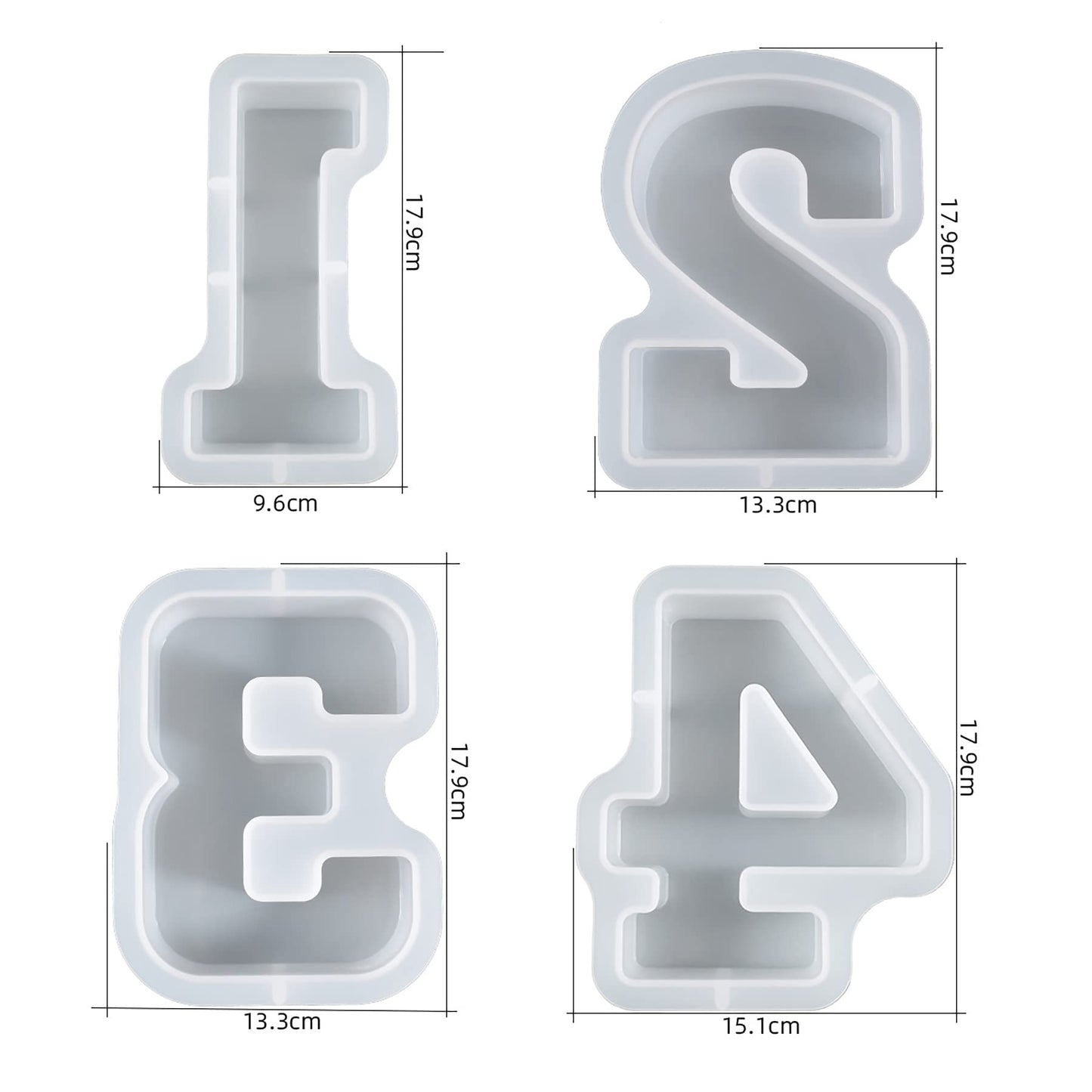 ESEDAGE 7 inch Number Resin Mold 7 Inches 9 Pack Arabic Alphabet Mold 0-9 Alphabet Mold Silicone Mold for Resin Handmade Letter Resin Casting Mold Alphabet Soap Making Molds