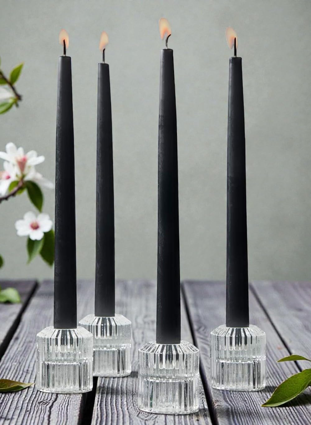 Serene Spaces Living Set of 4 Clear Ribbed Glass Votive Holders, Perfect for Weddings and Home Décor, Measures 2.25" Tall and 2" Diameter
