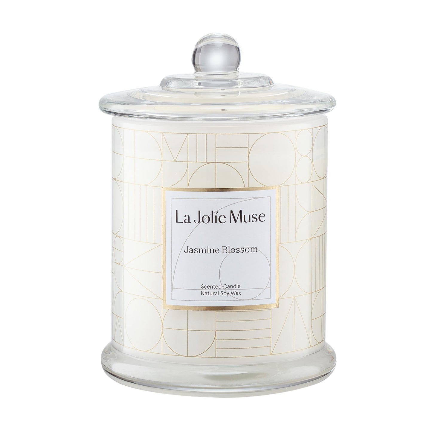 LA JOLIE MUSE Jasmine Scented Candles for Home | Natural Soy Floral Candle | White Jar Candle for Women | Luxury Gifts for Mom | 70 Hrs