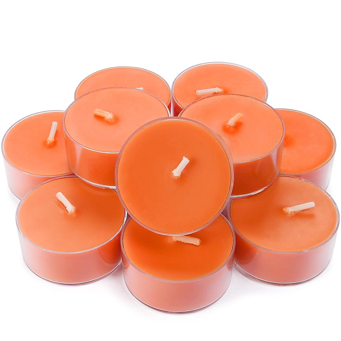 DEYBBY Scented Tealight Candles, Long Lasting Soywax Tea Candle Used for All of Holders|Clear Cup|12 Counts|Up to 4 Hour Burn Time|Fresh Orchard