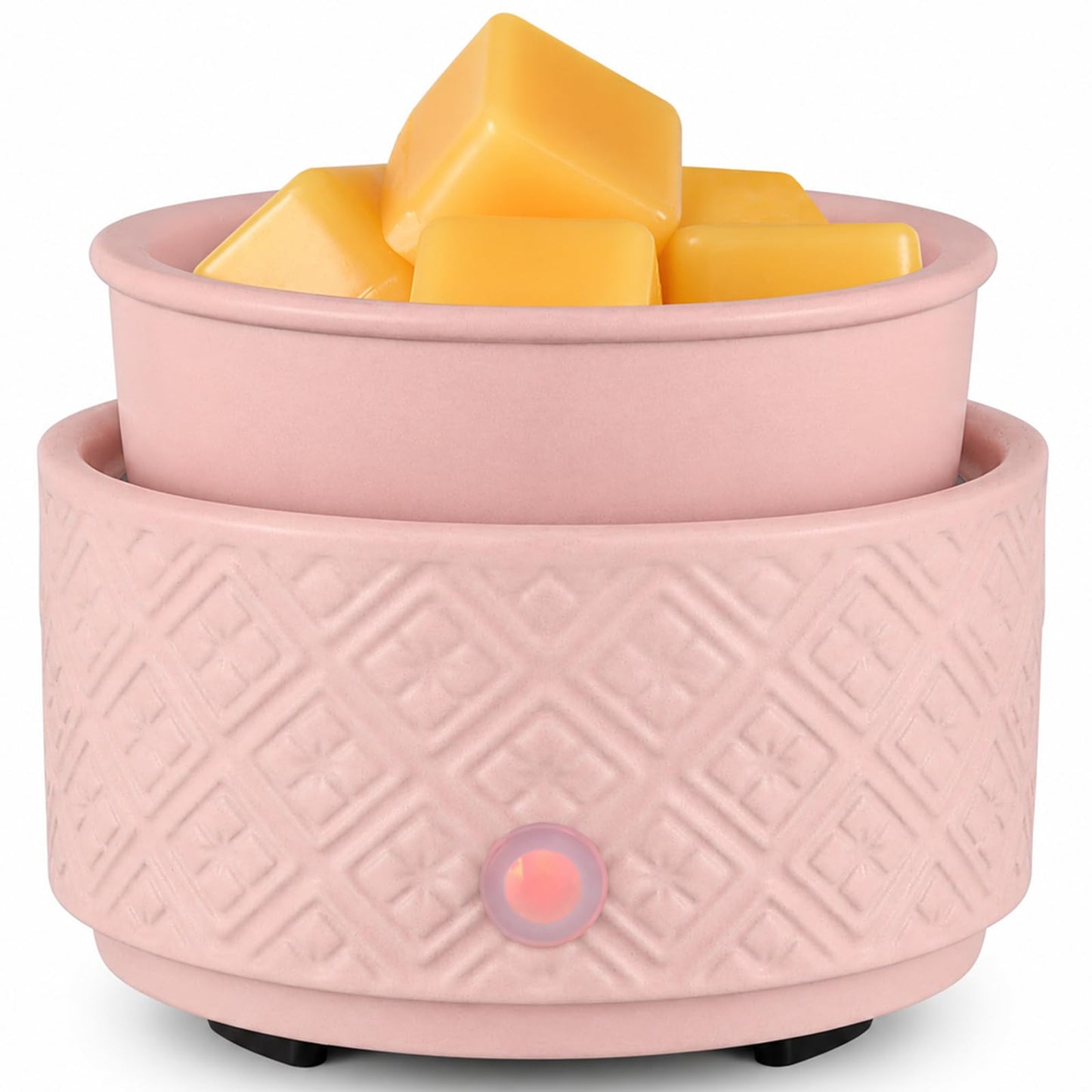 Wax Melt Warmer for Scented Wax,3-in-1Ceramic Wax Warmer Fragrances Candle Oils, Home Fragrance Burner,Electric Candle Warmer Perfect Christmas Gifts for Mom Women(Pink)